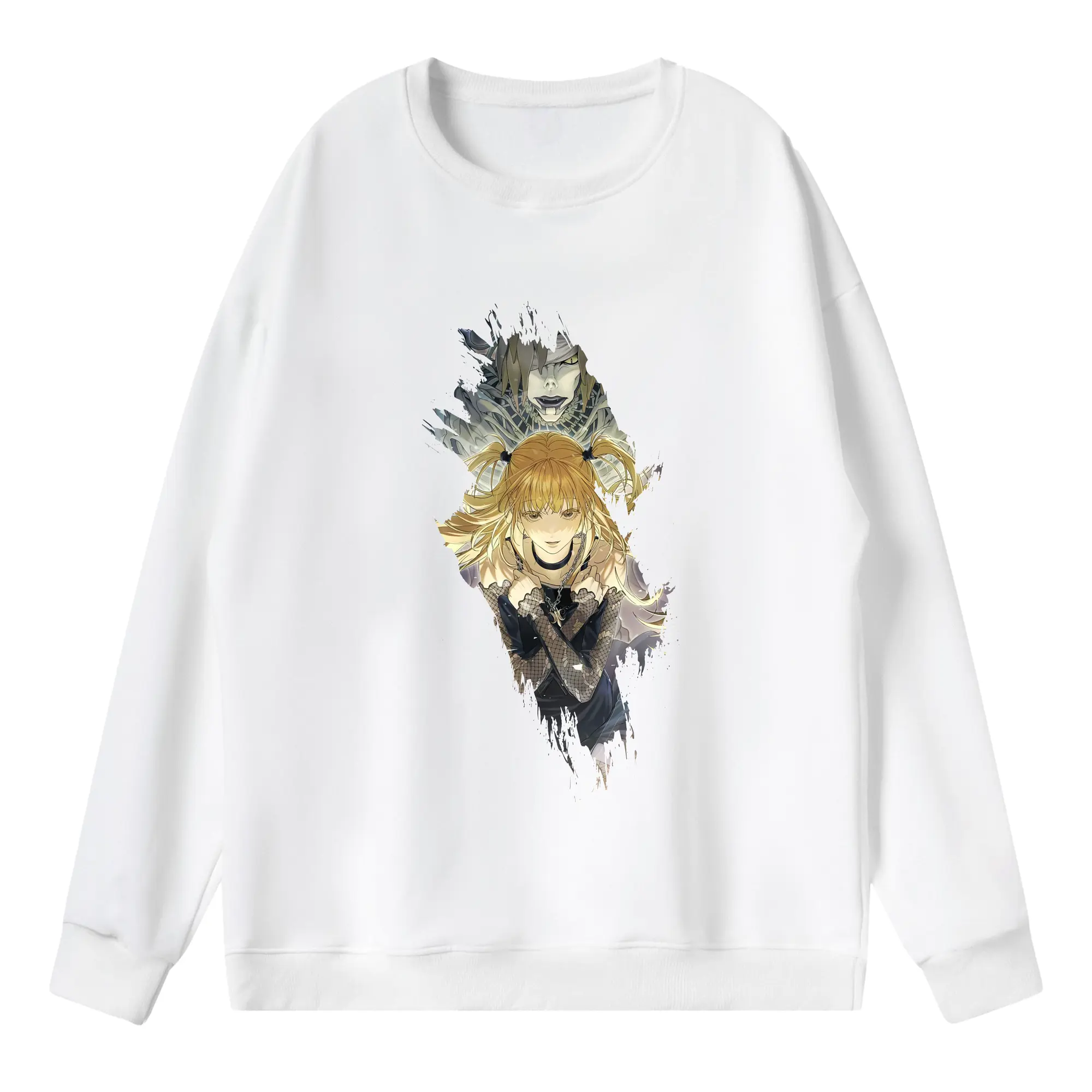 デスノート グッズ,弥海砂 - 薄手 クルーネック スウェット 裏毛260g · ポリエステル 春秋向け カジュアル 男女兼用 · トレーナー デイリー スポーツ 散歩に最適