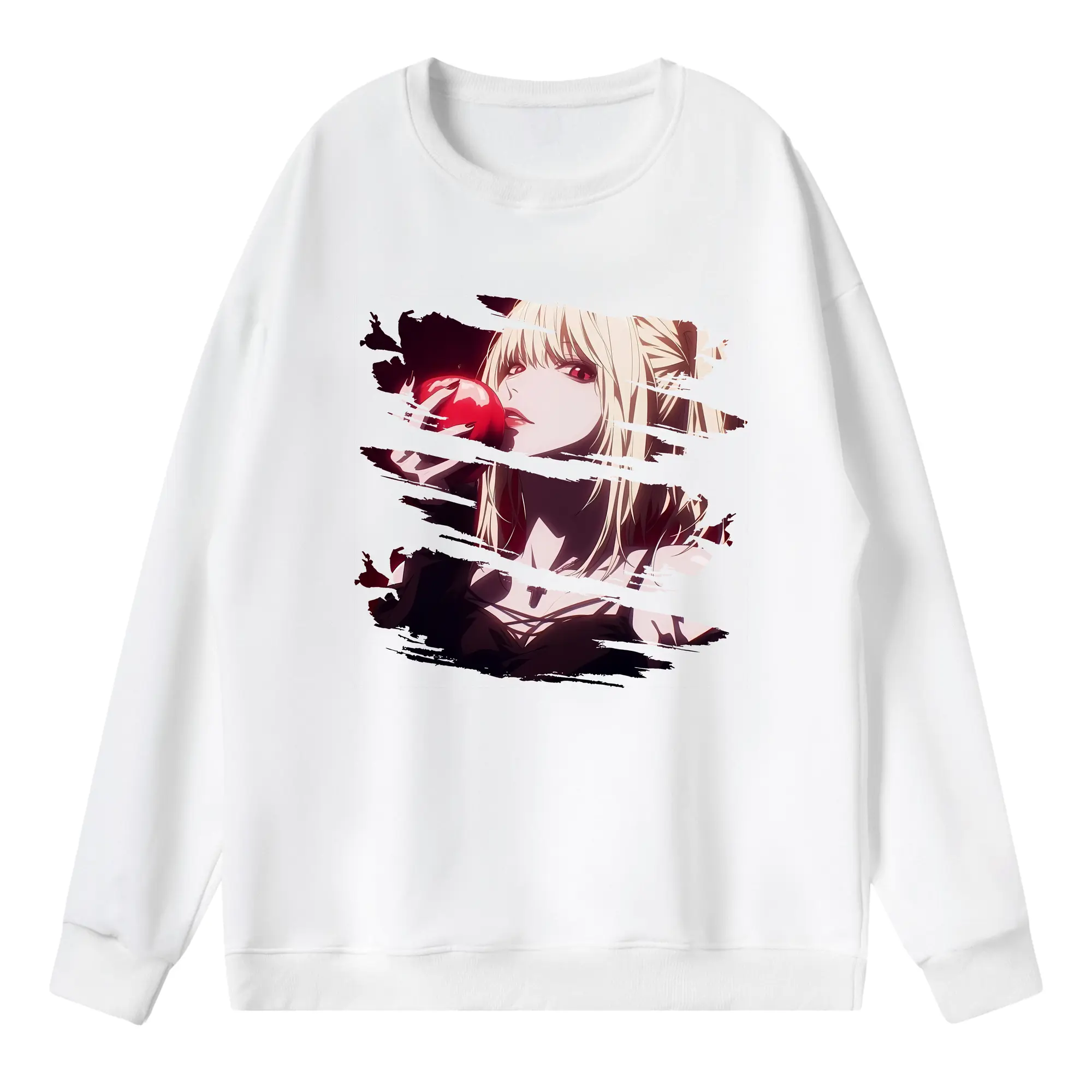 デスノート グッズ,弥海砂 - 薄手 クルーネック スウェット 裏毛260g · ポリエステル 春秋向け カジュアル 男女兼用 · トレーナー デイリー スポーツ 散歩に最適