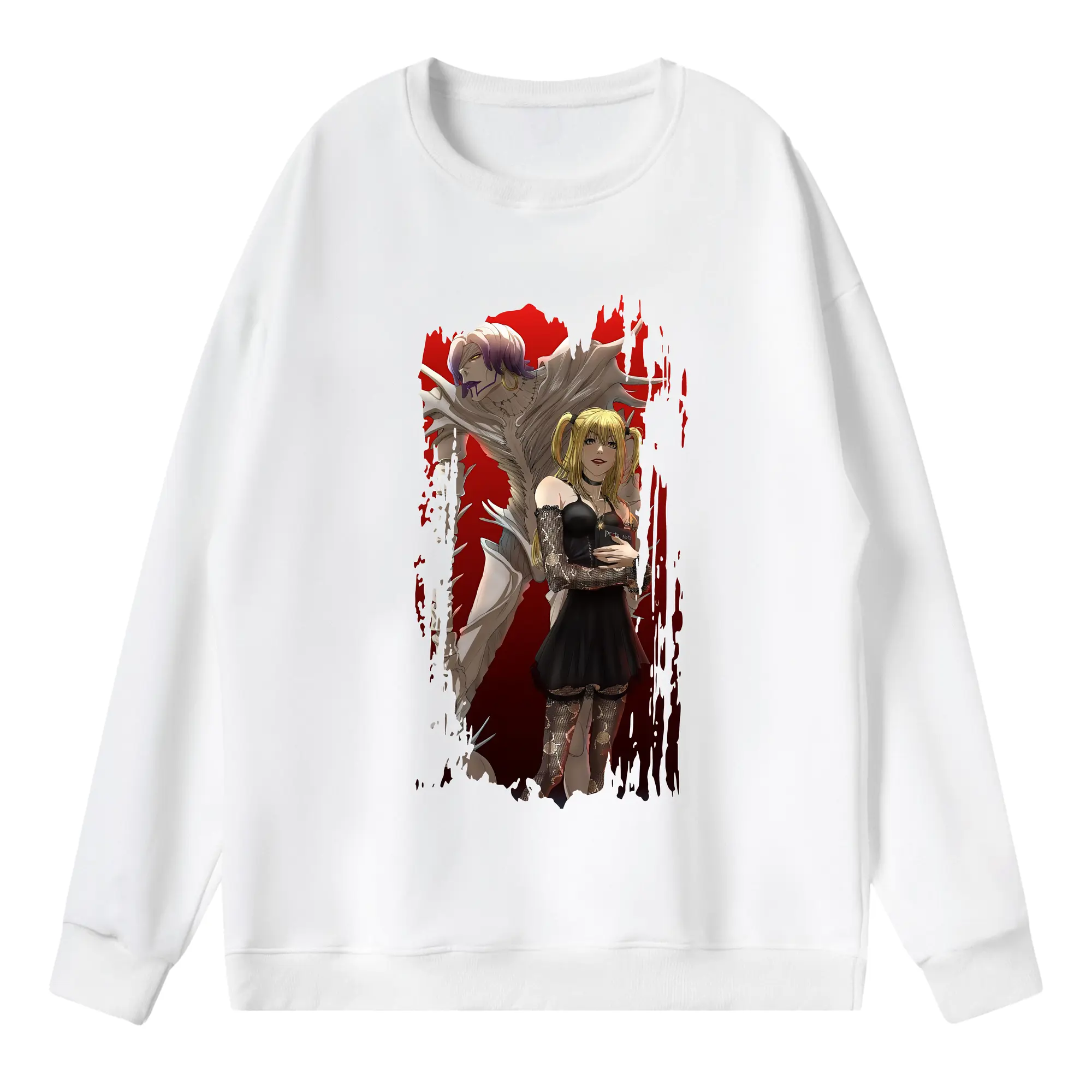 デスノート グッズ,弥海砂 - 薄手 クルーネック スウェット 裏毛260g · ポリエステル 春秋向け カジュアル 男女兼用 · トレーナー デイリー スポーツ 散歩に最適