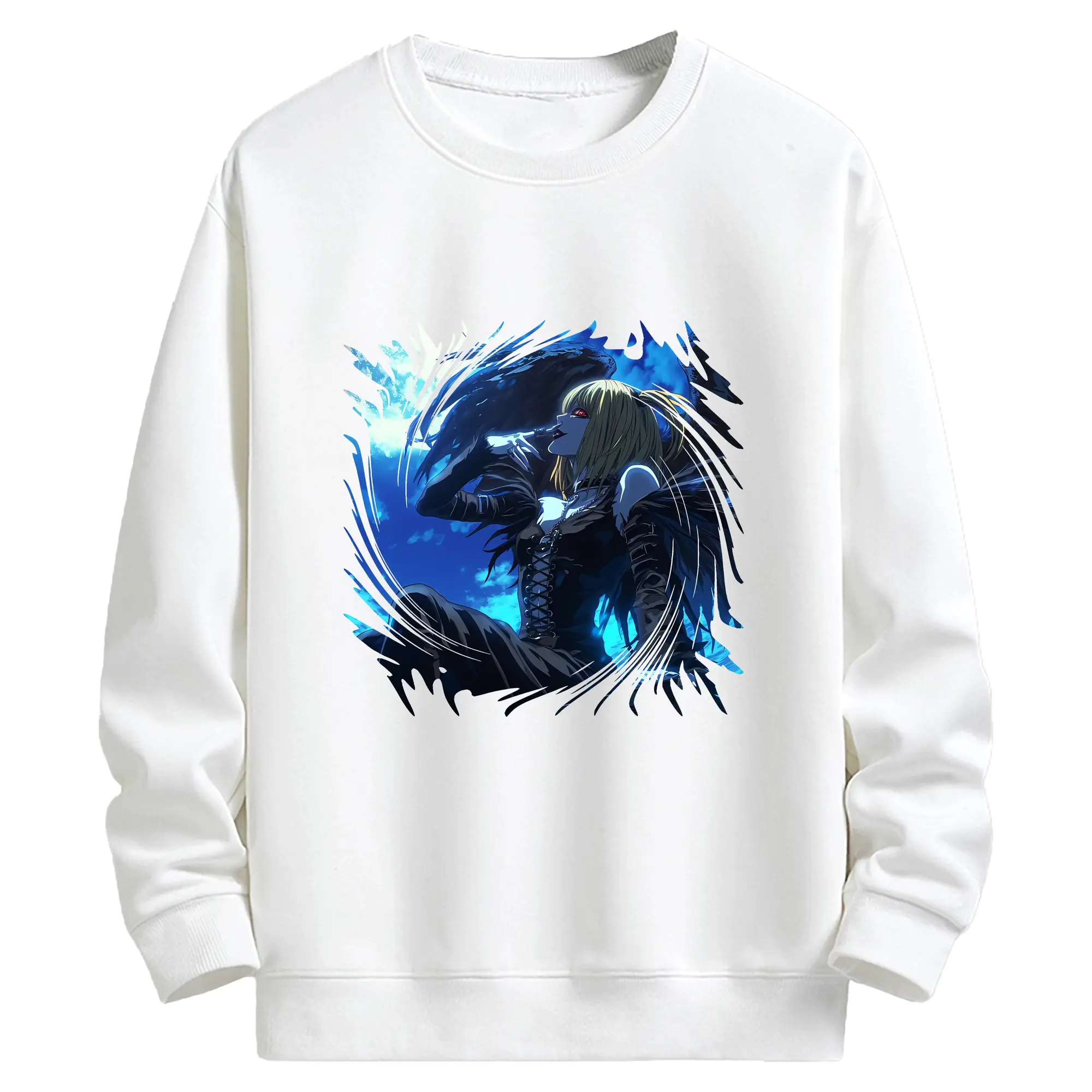 デスノート グッズ,弥海砂 - キッズ クルーネックスウェットシャツ ・ フロントプリント ・ 綿80％ ポリエステル20％ ・ 快適 通学 スポーツ 日常使い お散歩用