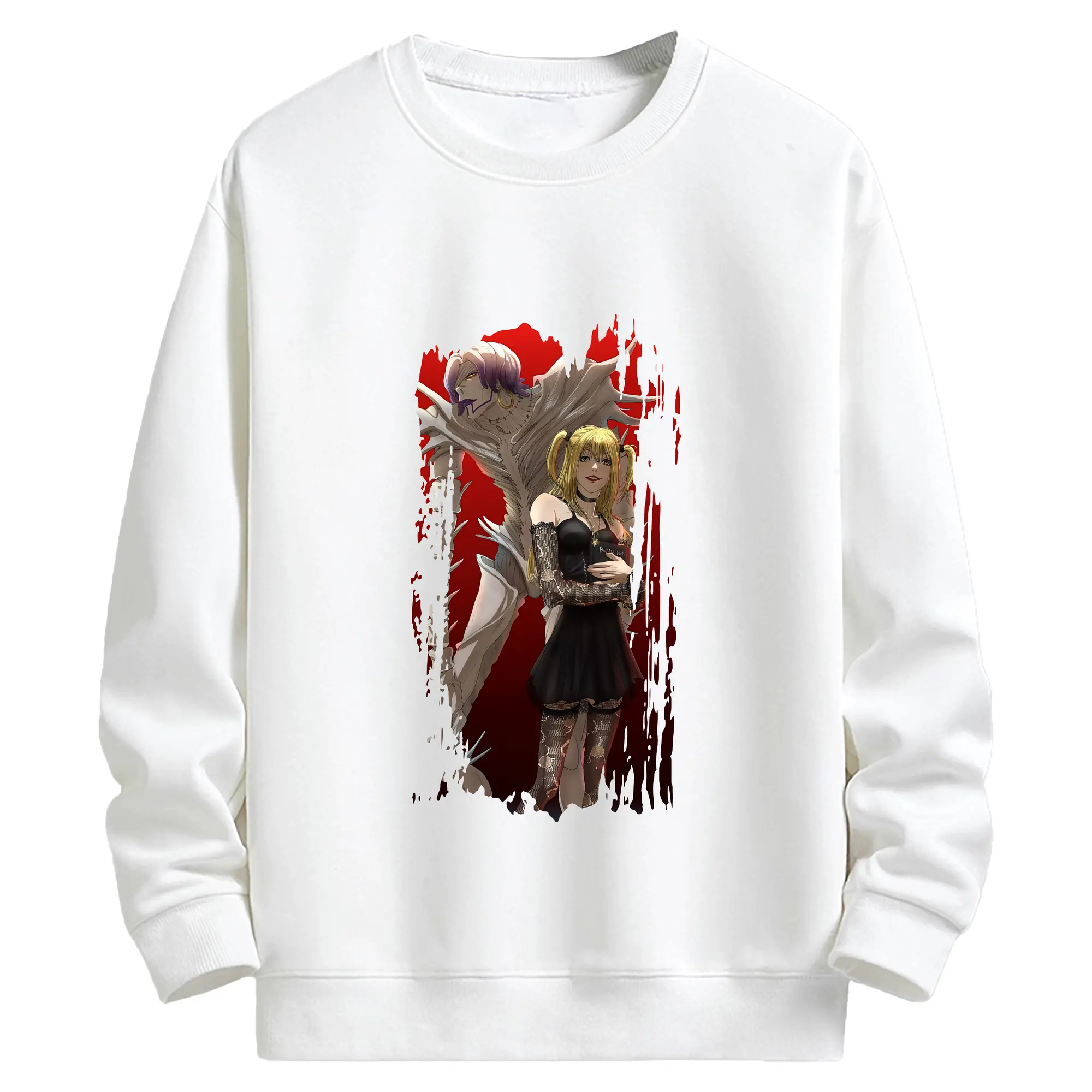 デスノート グッズ,弥海砂 - キッズ クルーネックスウェットシャツ ・ フロントプリント ・ 綿80％ ポリエステル20％ ・ 快適 通学 スポーツ 日常使い お散歩用