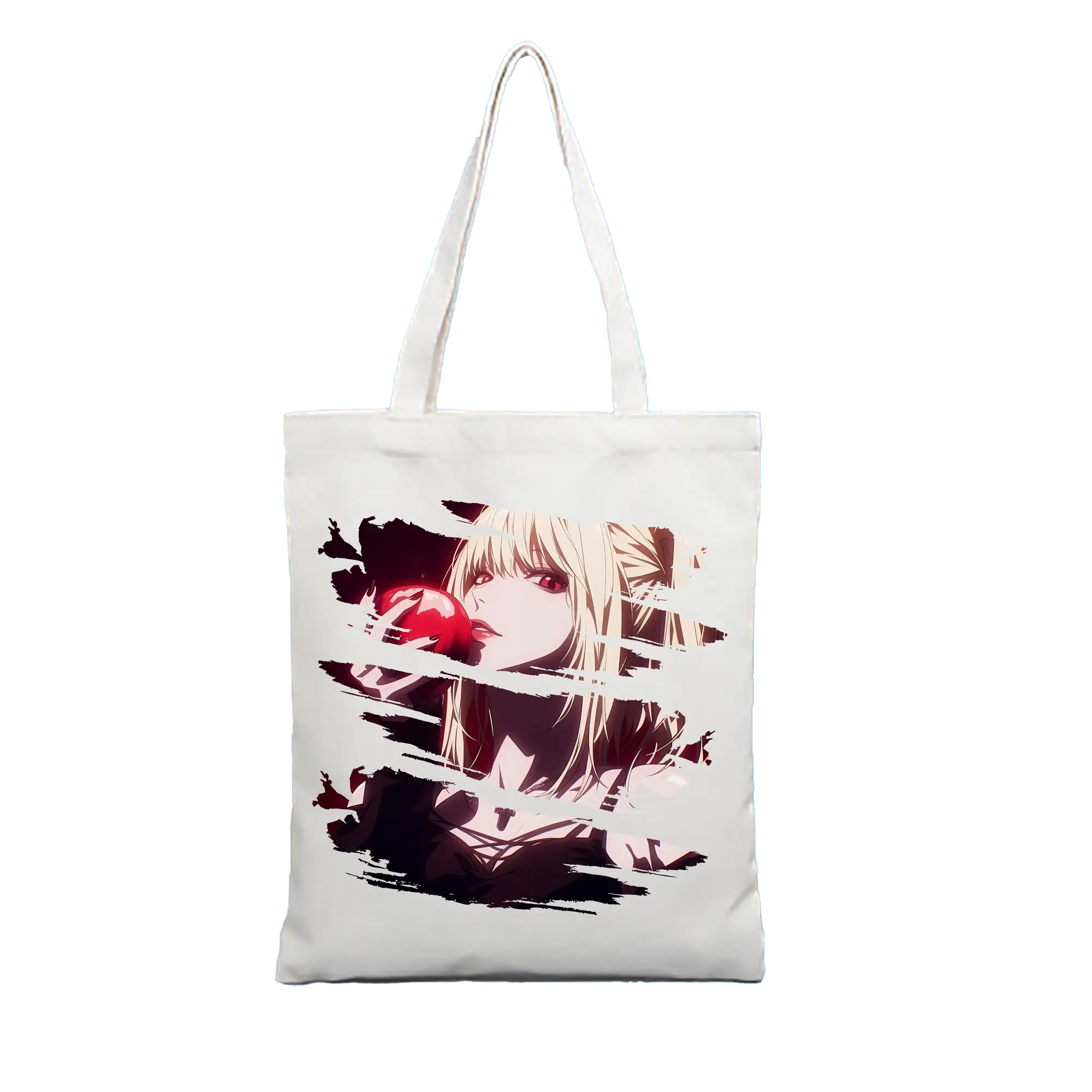 デスノート グッズ,弥海砂 - 縦型キャンバス手提げバッグ（トートバッグ） ・ キャンバス素材 ・ ショッピング用 ・ 軽量 丈夫 お手入れ簡単