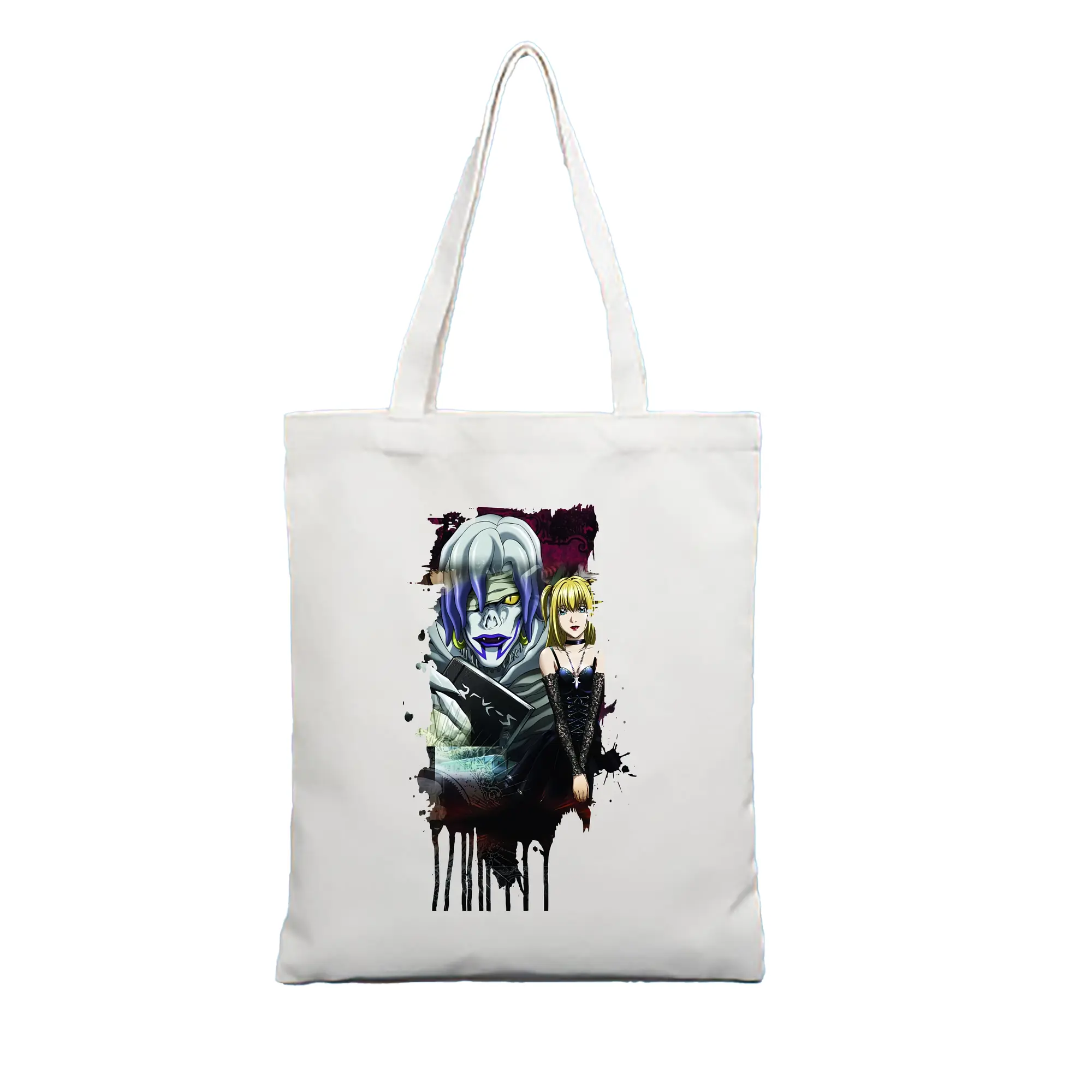 デスノート グッズ,弥海砂 - 縦型キャンバス手提げバッグ（トートバッグ） ・ キャンバス素材 ・ ショッピング用 ・ 軽量 丈夫 お手入れ簡単