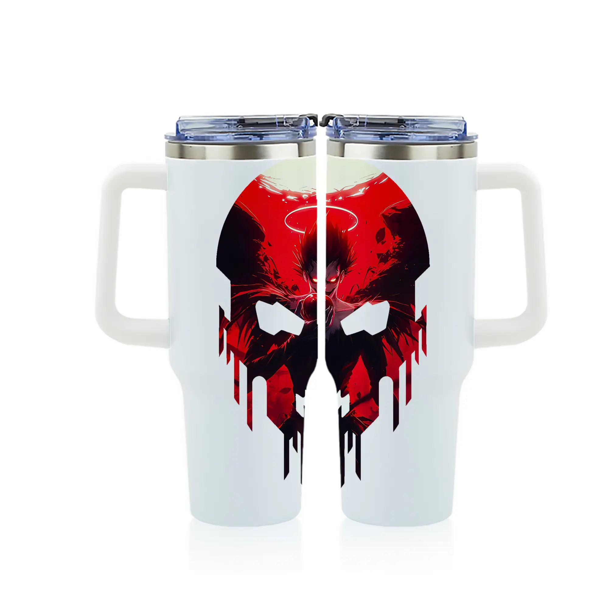 デスノート グッズ,リューク - 1200mL フルプリント車用タンブラー ・ 304ステンレス 内側 ・ 201ステンレス 外側 ・ 保温 保冷 ・ 通勤 ドライブ アウトドア用