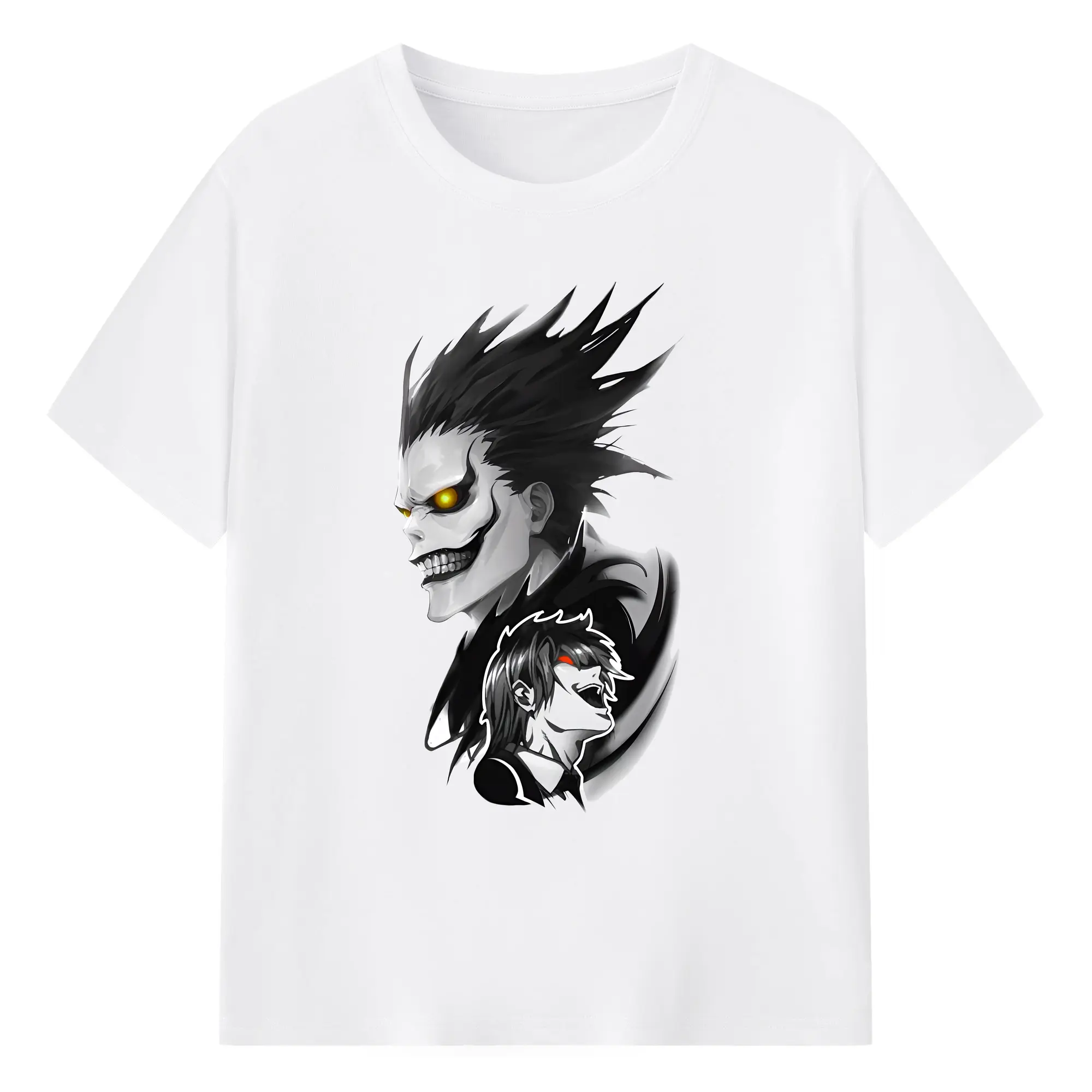 デスノート グッズ,リューク - 綿100％ 半袖Tシャツ ・ フロントプリント ・ 快適 通気性 ・ 日常使い 散歩 スポーツ用