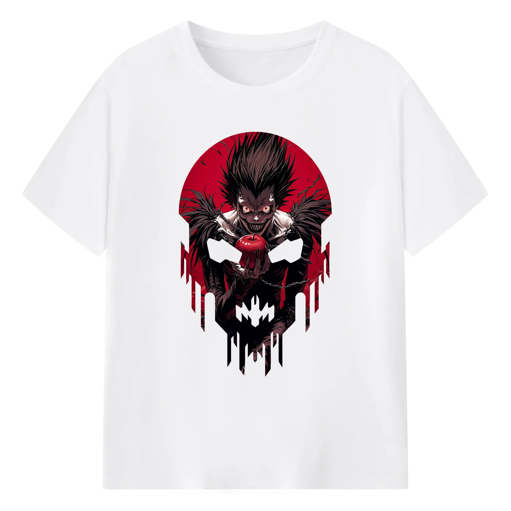 デスノート グッズ,リューク - 綿100％ 半袖Tシャツ ・ フロントプリント ・ 快適 通気性 ・ 日常使い 散歩 スポーツ用