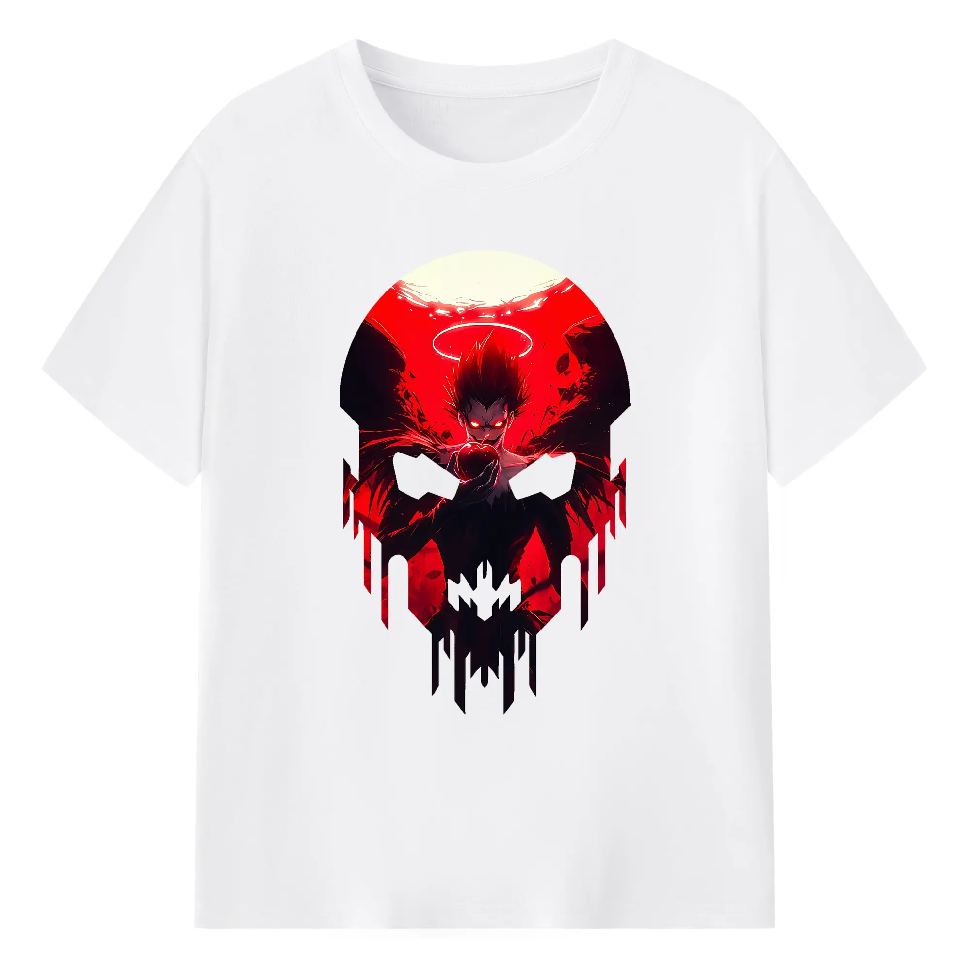 デスノート グッズ,リューク - 綿100％ 半袖Tシャツ ・ フロントプリント ・ 快適 通気性 ・ 日常使い 散歩 スポーツ用