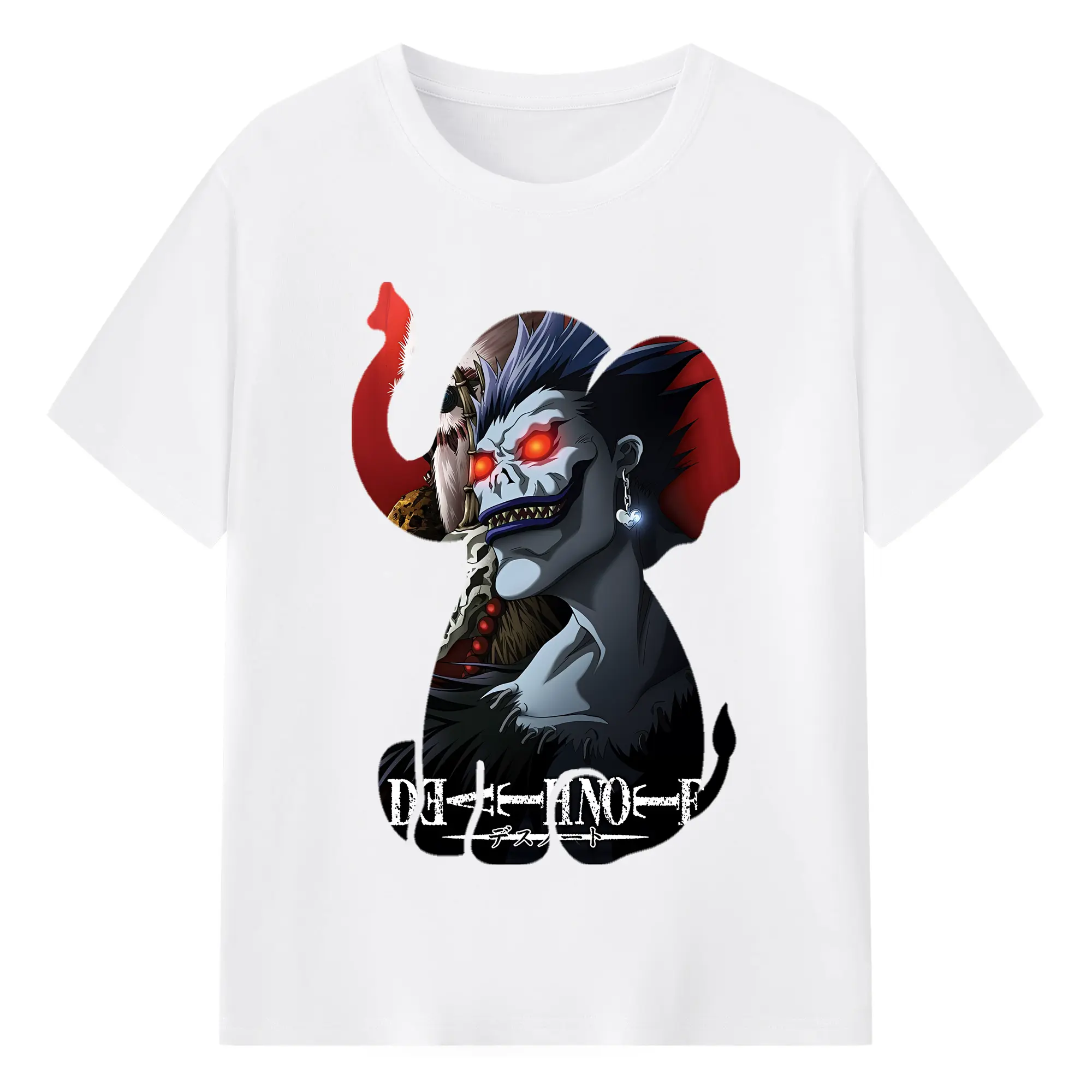 デスノート グッズ,リューク - 綿100％ 半袖Tシャツ ・ フロントプリント ・ 快適 通気性 ・ 日常使い 散歩 スポーツ用