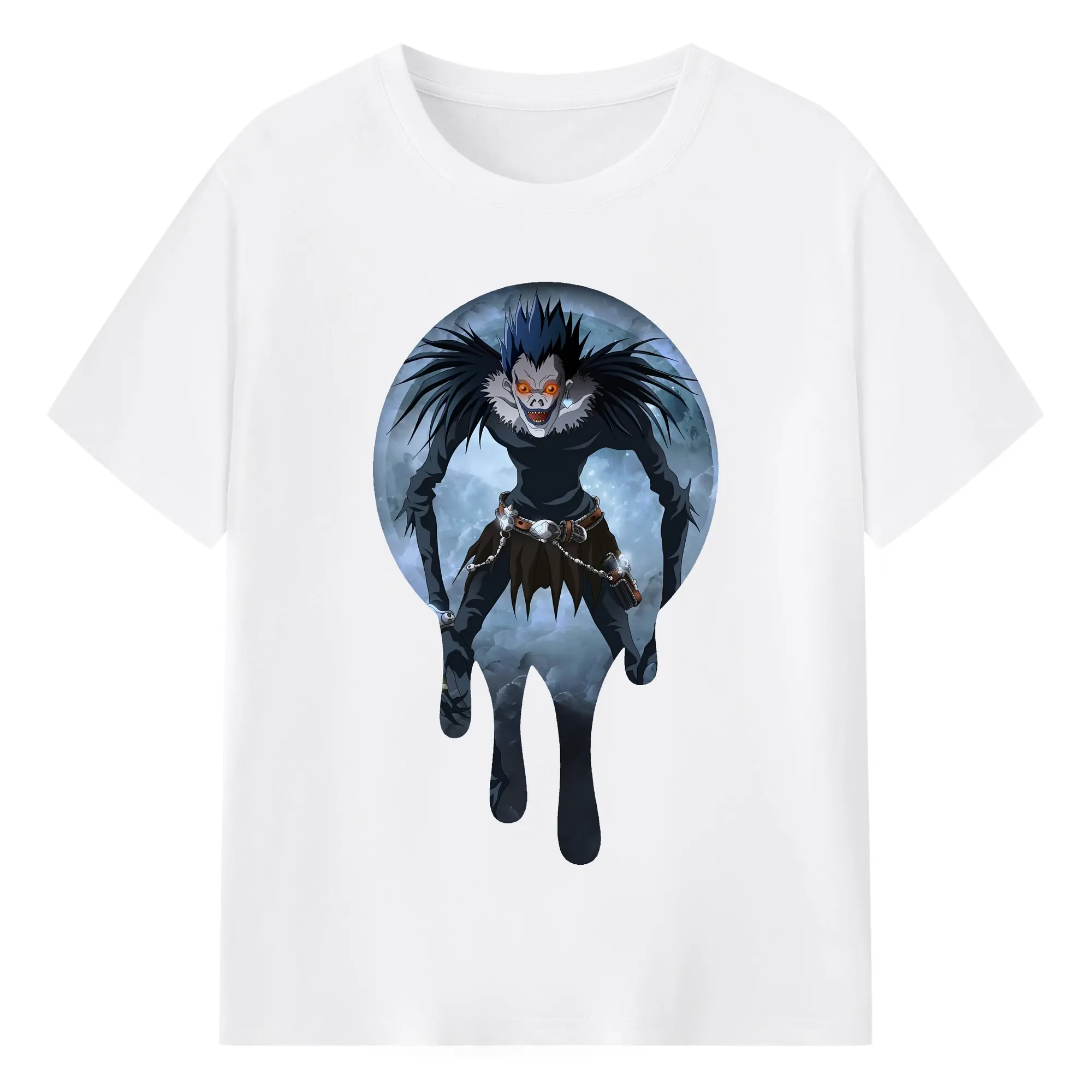 デスノート グッズ,リューク - 綿100％ 半袖Tシャツ ・ フロントプリント ・ 快適 通気性 ・ 日常使い 散歩 スポーツ用