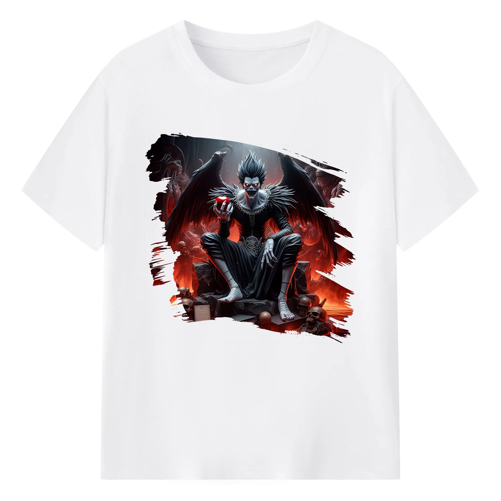 デスノート グッズ,リューク - 綿100％ 半袖Tシャツ ・ フロントプリント ・ 快適 通気性 ・ 日常使い 散歩 スポーツ用