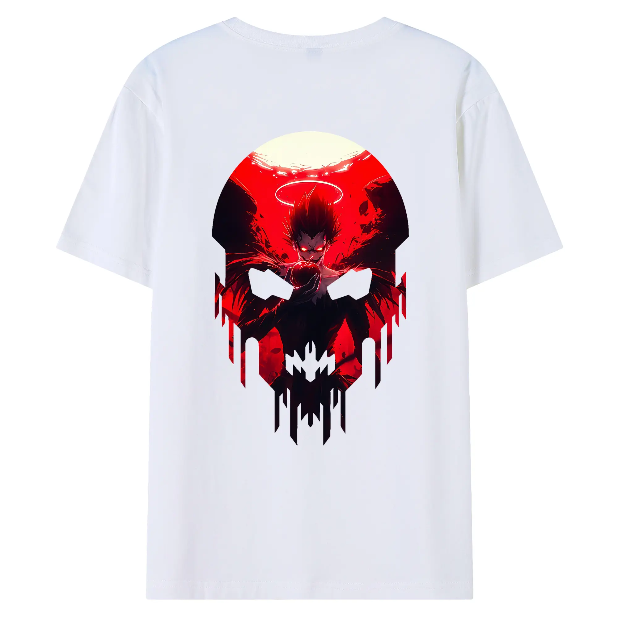 デスノート グッズ,リューク - 綿100％ 半袖Tシャツ ・ バックプリント ・ 快適 通気性 ・ 日常使い 散歩 スポーツ用