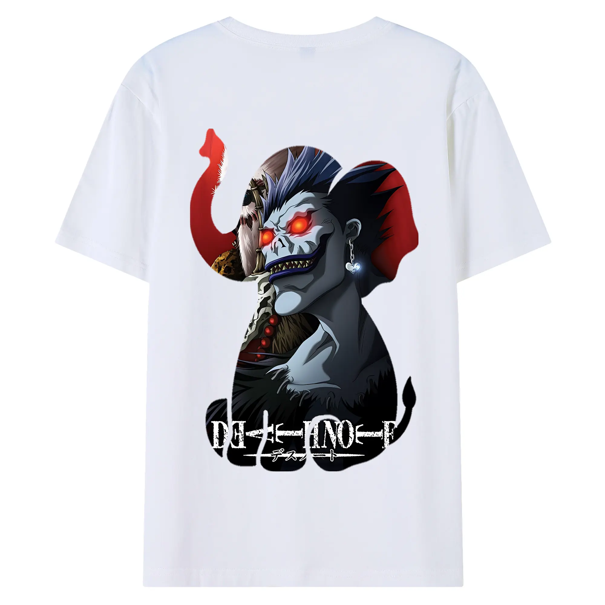 デスノート グッズ,リューク - 綿100％ 半袖Tシャツ ・ バックプリント ・ 快適 通気性 ・ 日常使い 散歩 スポーツ用