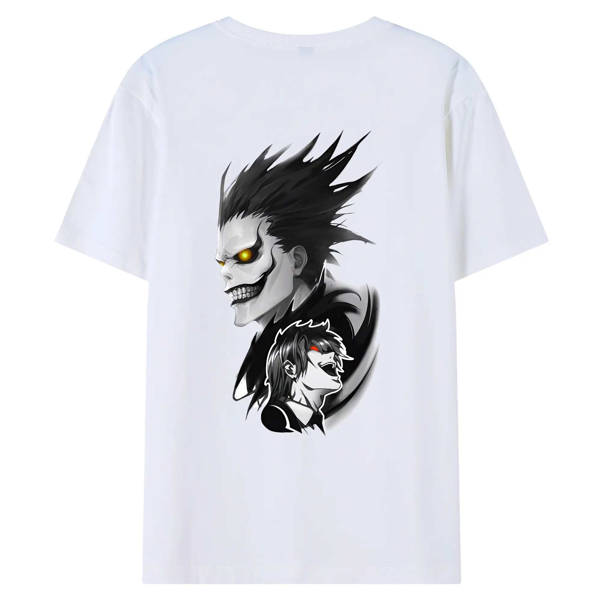 デスノート グッズ,リューク - 綿100％ 半袖Tシャツ ・ バックプリント ・ 快適 通気性 ・ 日常使い 散歩 スポーツ用