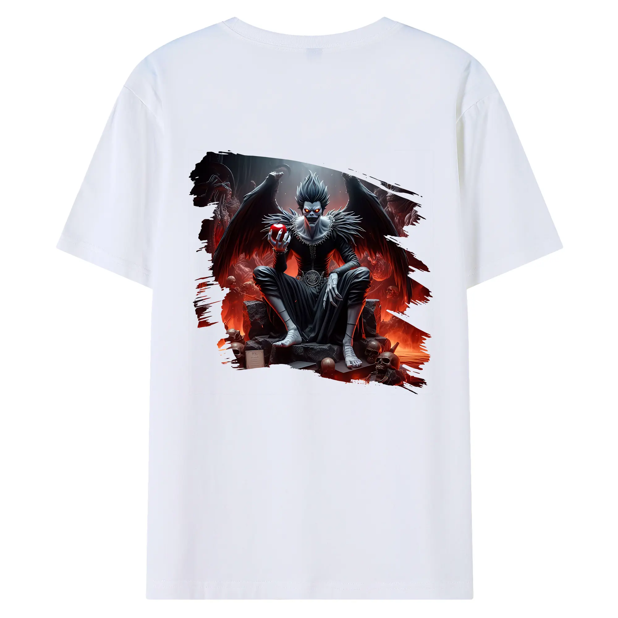 デスノート グッズ,リューク - 綿100％ 半袖Tシャツ ・ バックプリント ・ 快適 通気性 ・ 日常使い 散歩 スポーツ用