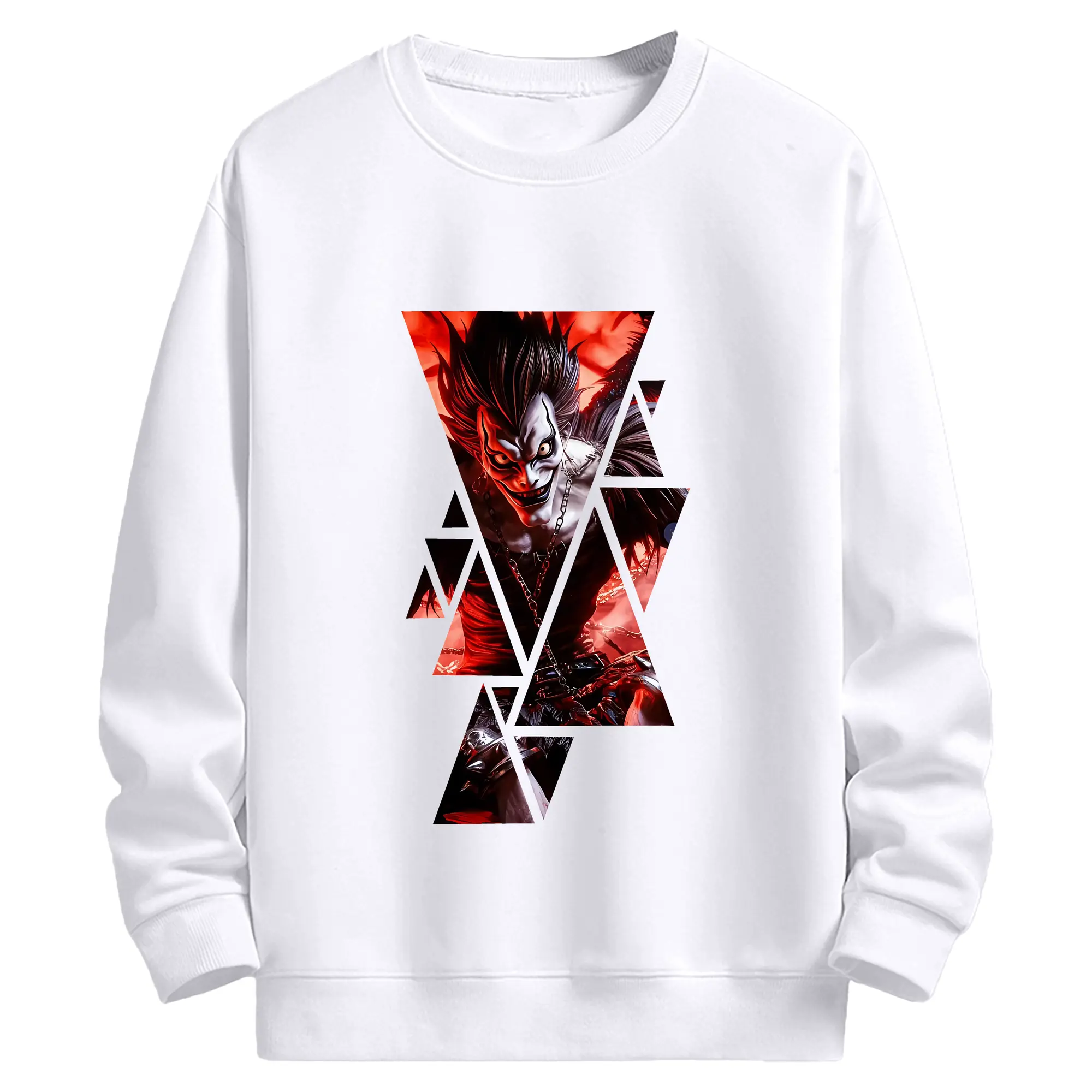 デスノート グッズ,リューク - 高品質 クルーネック スウェット ・ コットン59％ ポリエステル41％ ・ ユニセックス 長袖 トレーナー ・ カジュアル デイリー スポーツ 散歩用
