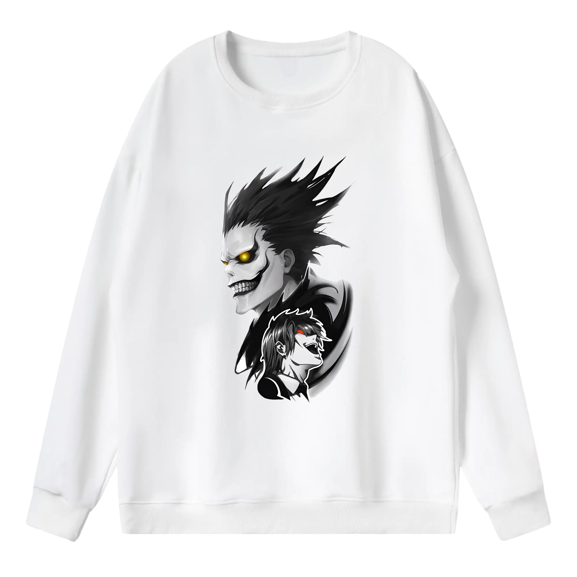 デスノート グッズ,リューク - 薄手 クルーネック スウェット 裏毛260g · ポリエステル 春秋向け カジュアル 男女兼用 · トレーナー デイリー スポーツ 散歩に最適