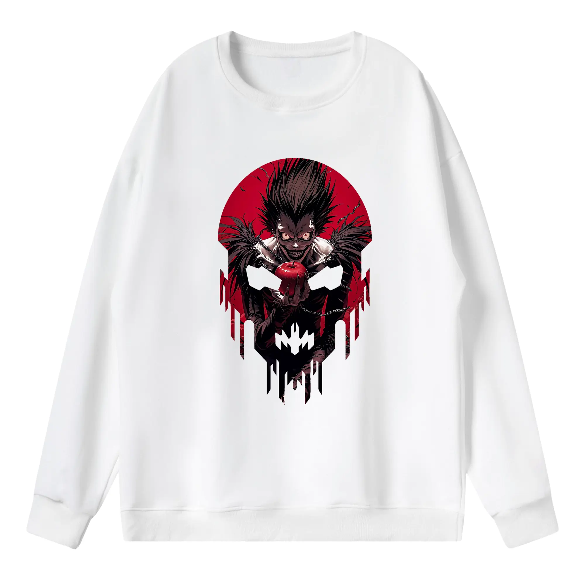 デスノート グッズ,リューク - 薄手 クルーネック スウェット 裏毛260g · ポリエステル 春秋向け カジュアル 男女兼用 · トレーナー デイリー スポーツ 散歩に最適