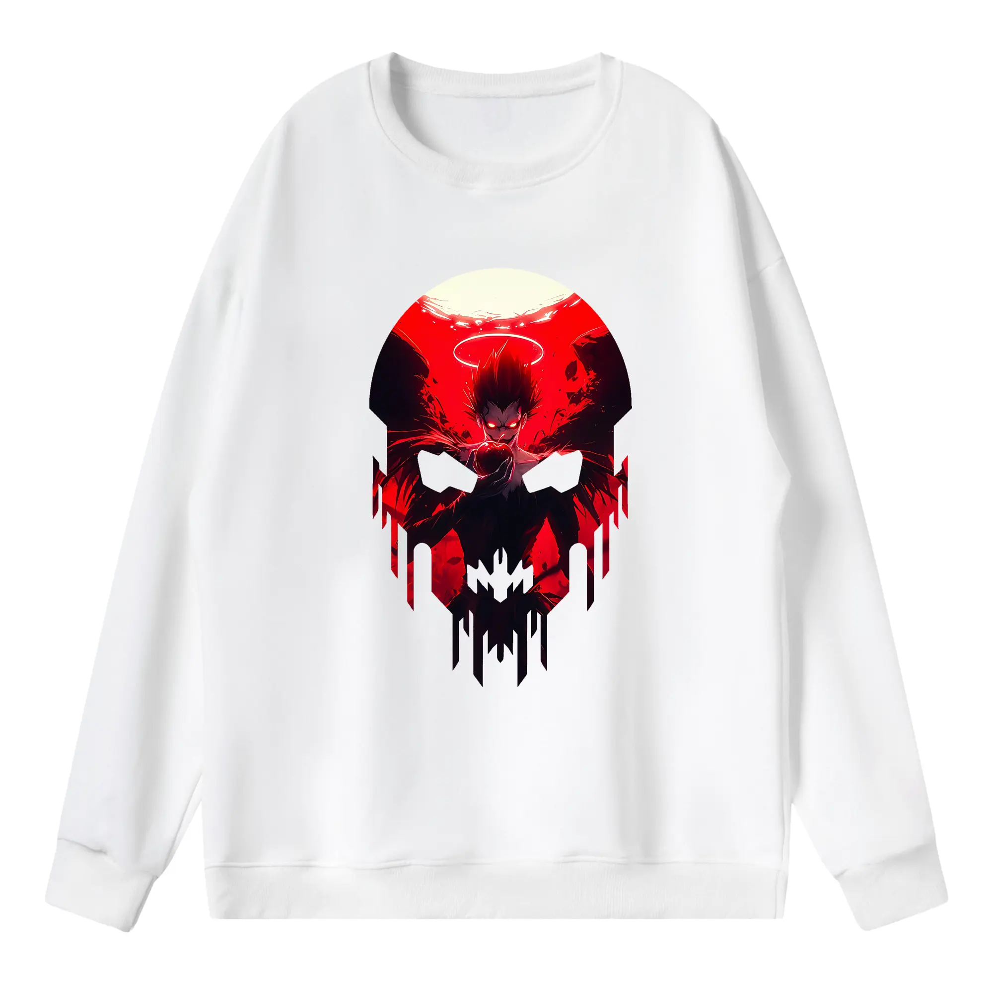 デスノート グッズ,リューク - 薄手 クルーネック スウェット 裏毛260g · ポリエステル 春秋向け カジュアル 男女兼用 · トレーナー デイリー スポーツ 散歩に最適