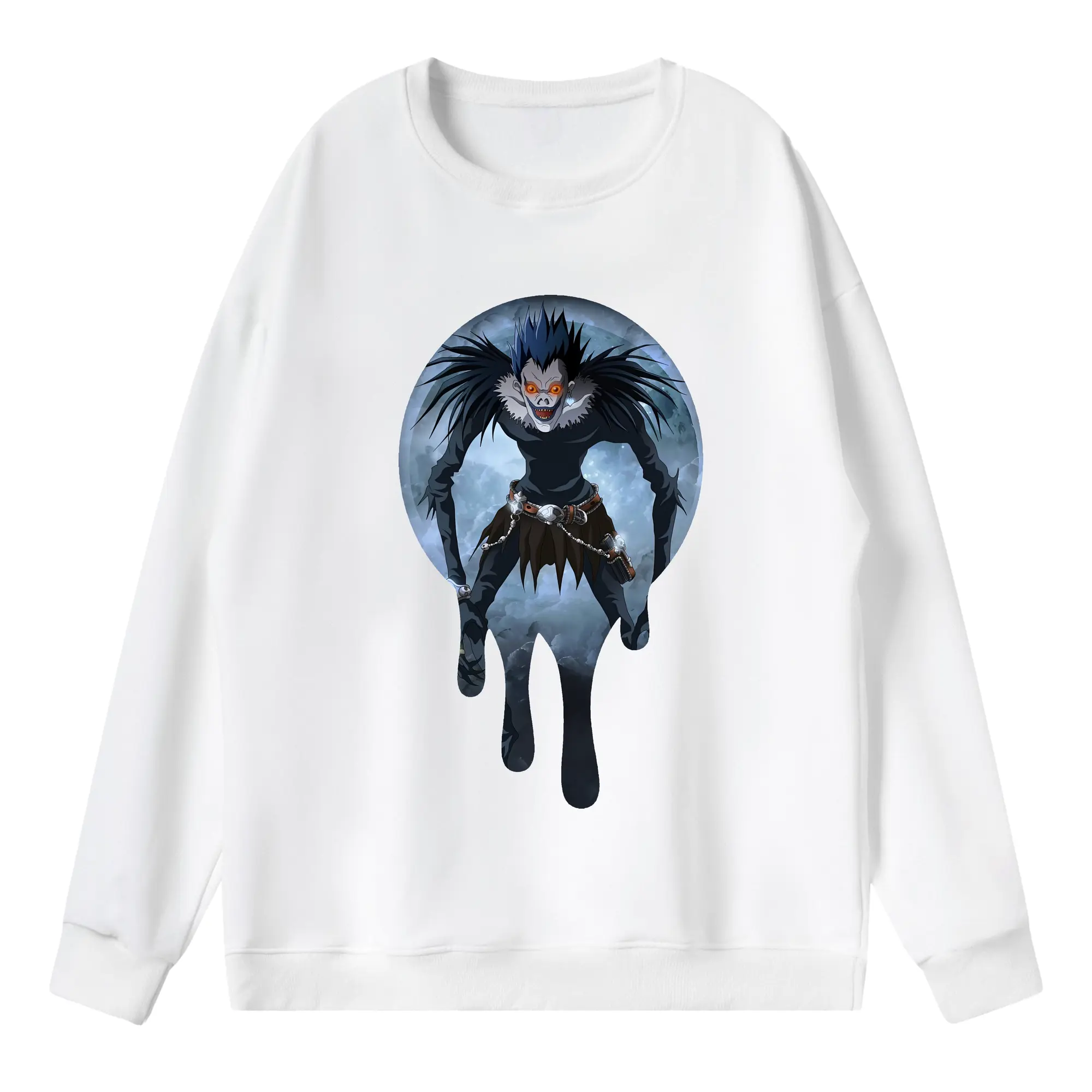 デスノート グッズ,リューク - 薄手 クルーネック スウェット 裏毛260g · ポリエステル 春秋向け カジュアル 男女兼用 · トレーナー デイリー スポーツ 散歩に最適