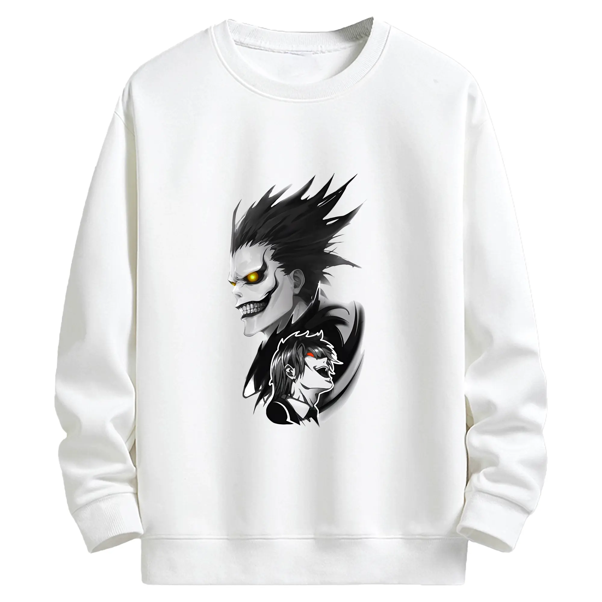 デスノート グッズ,リューク - キッズ クルーネックスウェットシャツ ・ フロントプリント ・ 綿80％ ポリエステル20％ ・ 快適 通学 スポーツ 日常使い お散歩用