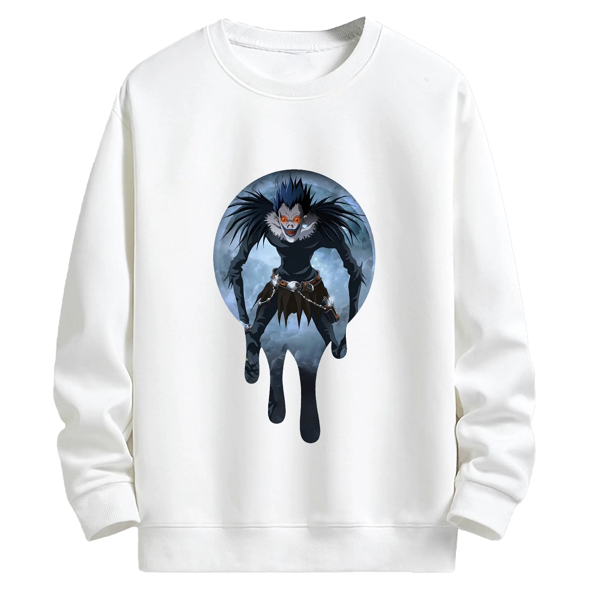 デスノート グッズ,リューク - キッズ クルーネックスウェットシャツ ・ フロントプリント ・ 綿80％ ポリエステル20％ ・ 快適 通学 スポーツ 日常使い お散歩用