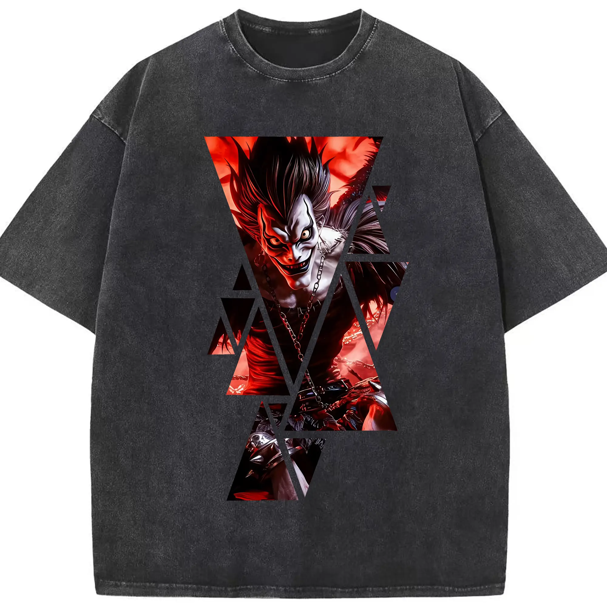 デスノート グッズ,リューク - 綿100％ ヴィンテージ風 半袖Tシャツ ・ フロントプリント ・ 柔らか肌触り ・ 通気性 快適 ・ スポーツ カジュアル 外出用