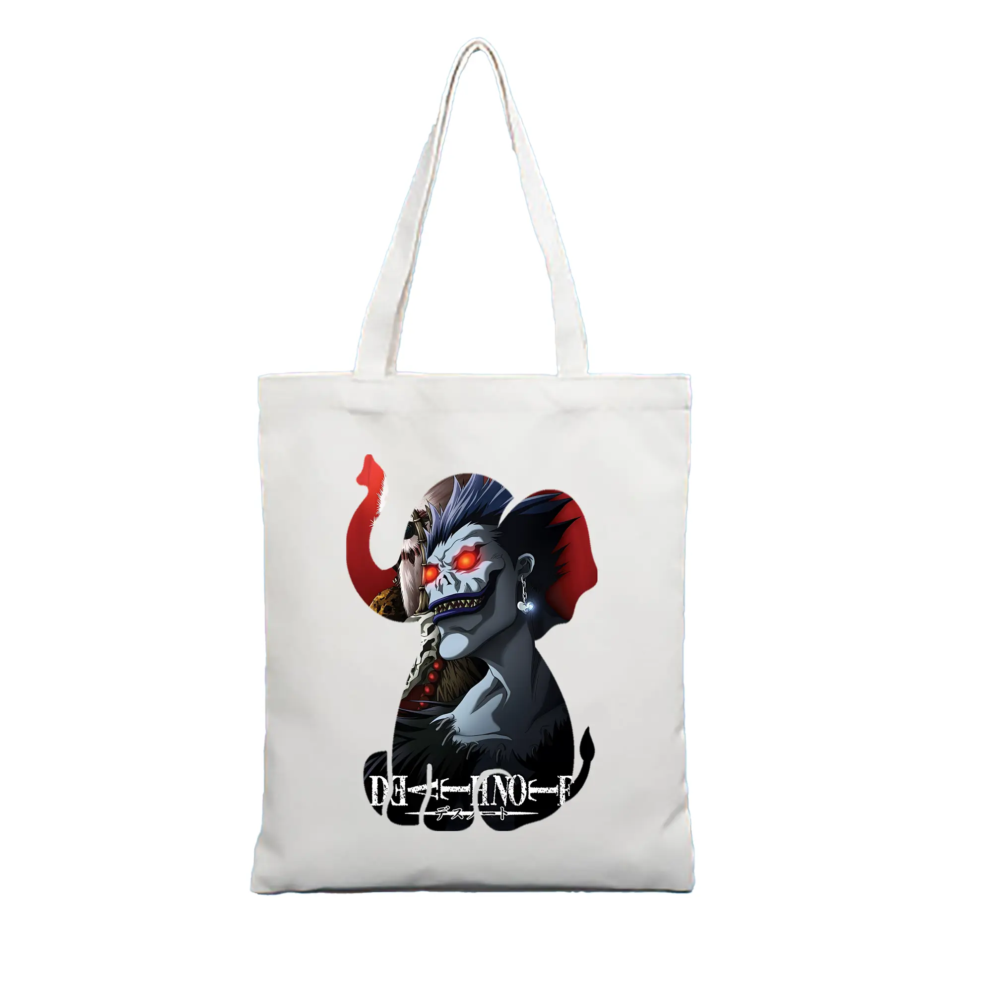 デスノート グッズ,リューク - 縦型キャンバス手提げバッグ（トートバッグ） ・ キャンバス素材 ・ ショッピング用 ・ 軽量 丈夫 お手入れ簡単