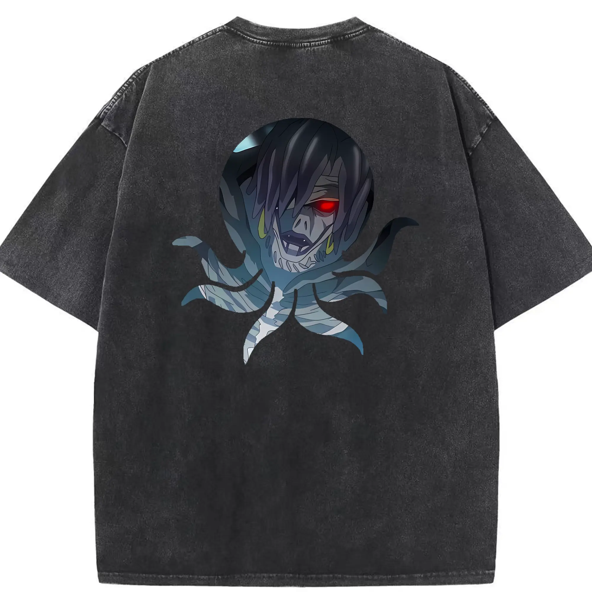 デスノート グッズ,レム - 綿100％ ヴィンテージ風 半袖Tシャツ ・ 背面プリント ・ 柔らか肌触り ・ 通気性 快適 ・ スポーツ カジュアル 外出用