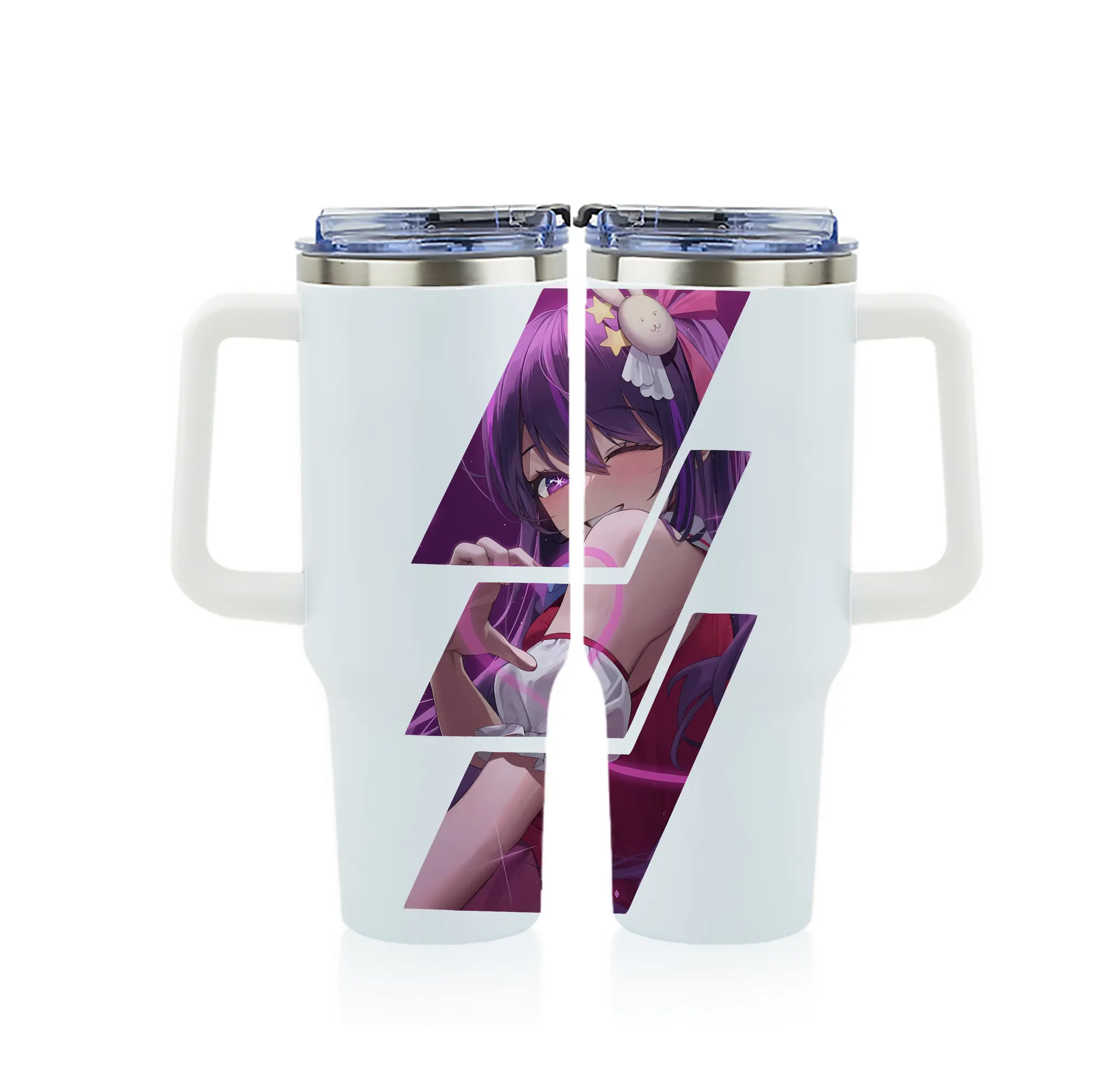 推しの子 グッズ,星野アイ - 1200mL フルプリント車用タンブラー ・ 304ステンレス 内側 ・ 201ステンレス 外側 ・ 保温 保冷 ・ 通勤 ドライブ アウトドア用