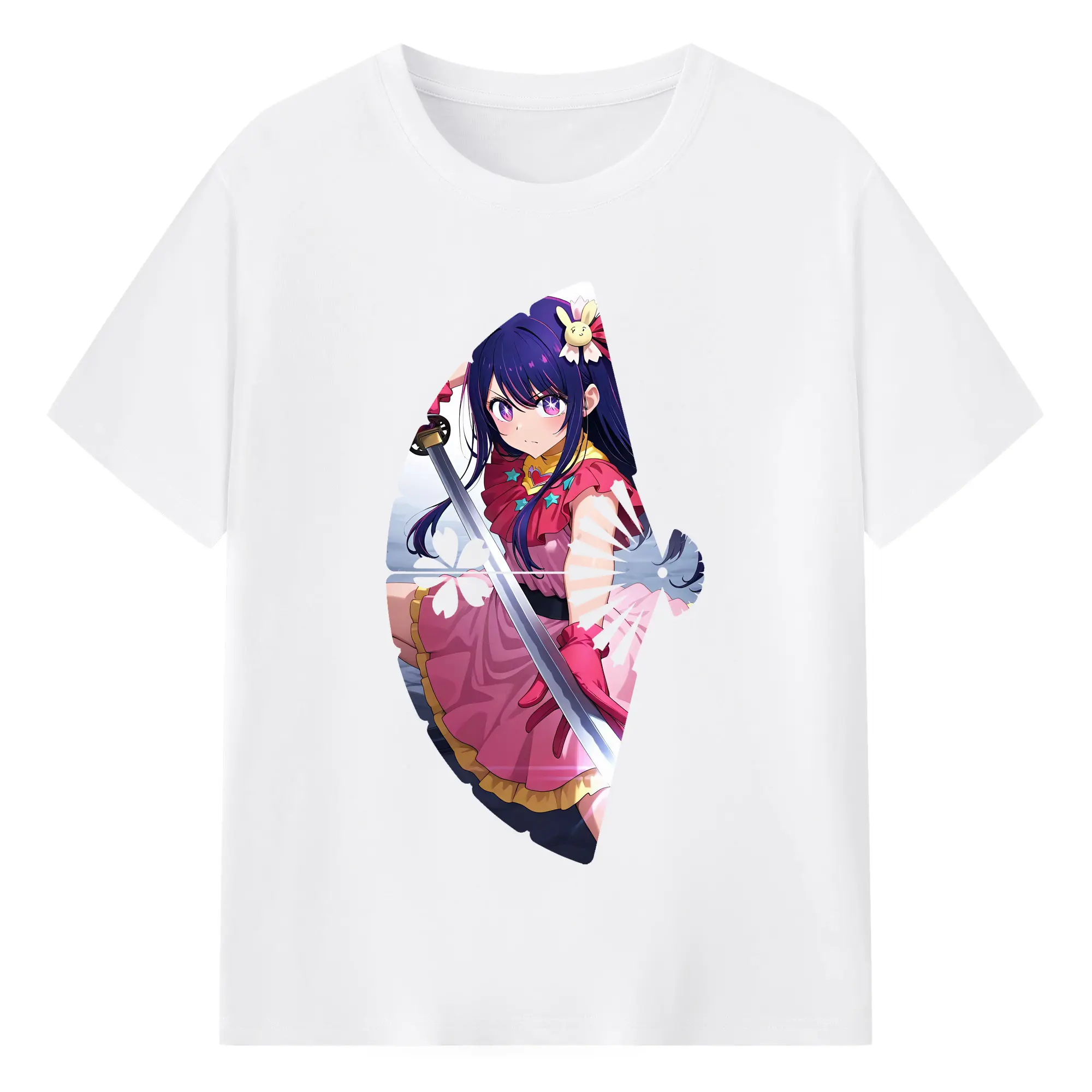 推しの子 グッズ,星野アイ - 綿100％ 半袖Tシャツ ・ フロントプリント ・ 快適 通気性 ・ 日常使い 散歩 スポーツ用