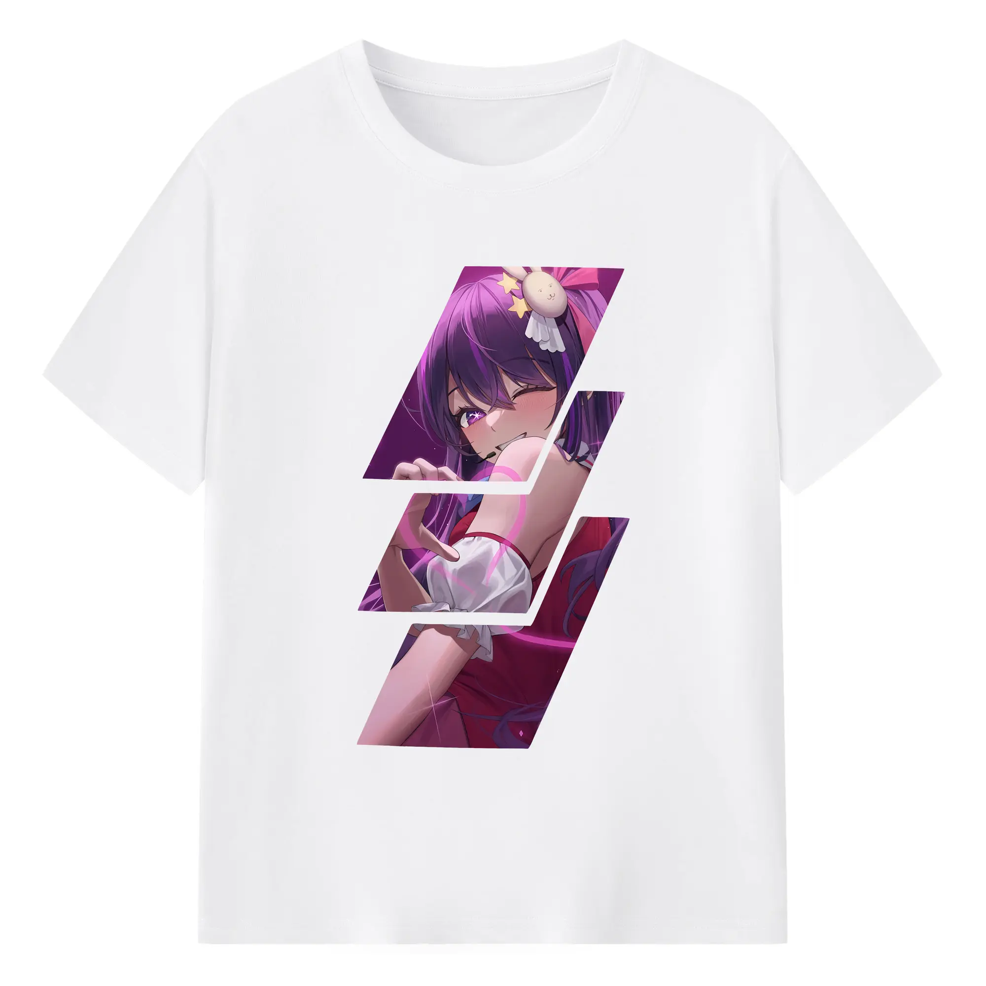 推しの子 グッズ,星野アイ - 綿100％ 半袖Tシャツ ・ フロントプリント ・ 快適 通気性 ・ 日常使い 散歩 スポーツ用