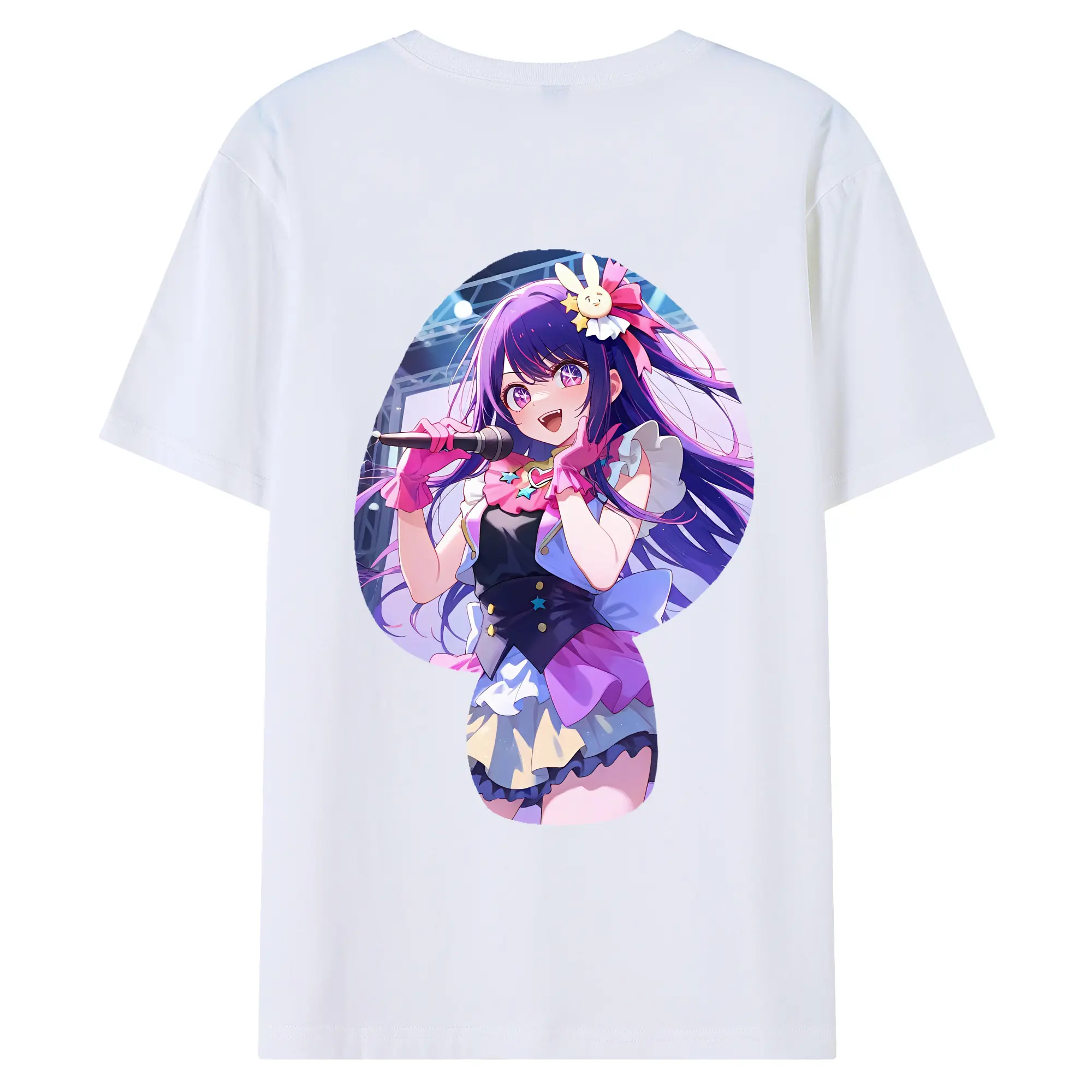 推しの子 グッズ,星野アイ - 綿100％ 半袖Tシャツ ・ バックプリント ・ 快適 通気性 ・ 日常使い 散歩 スポーツ用