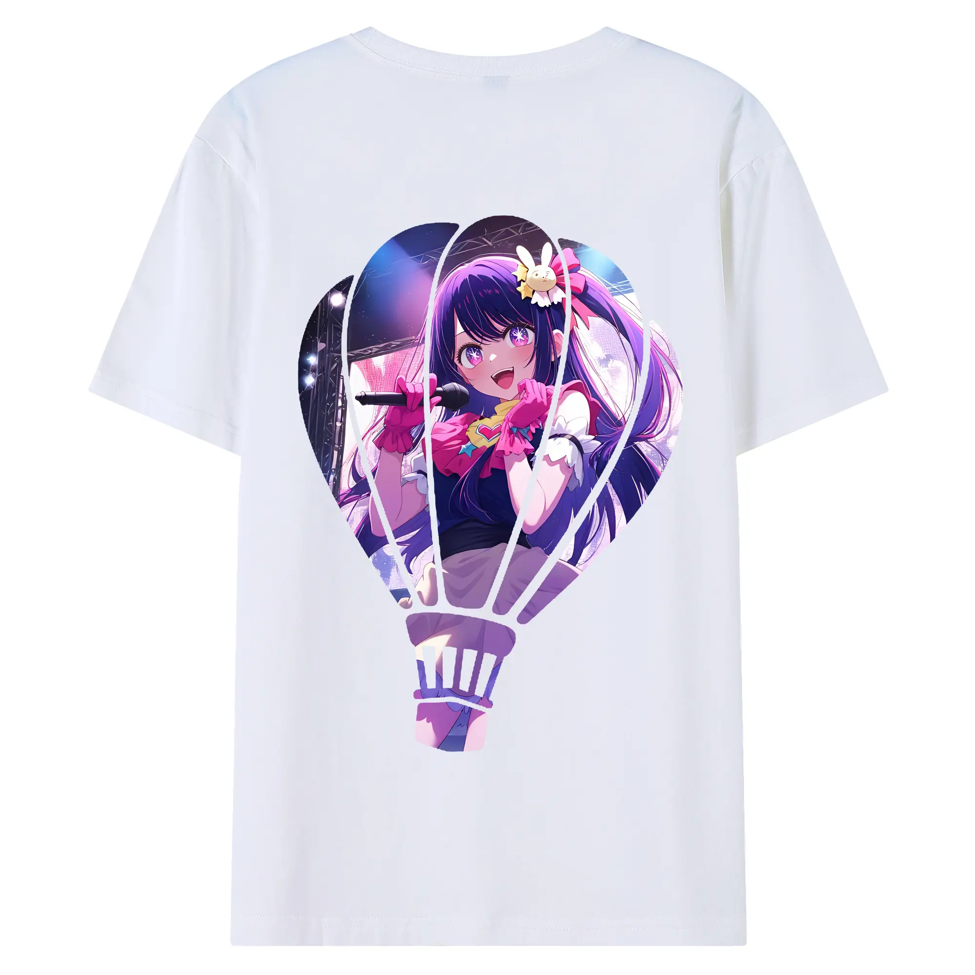 推しの子 グッズ,星野アイ - 綿100％ 半袖Tシャツ ・ バックプリント ・ 快適 通気性 ・ 日常使い 散歩 スポーツ用