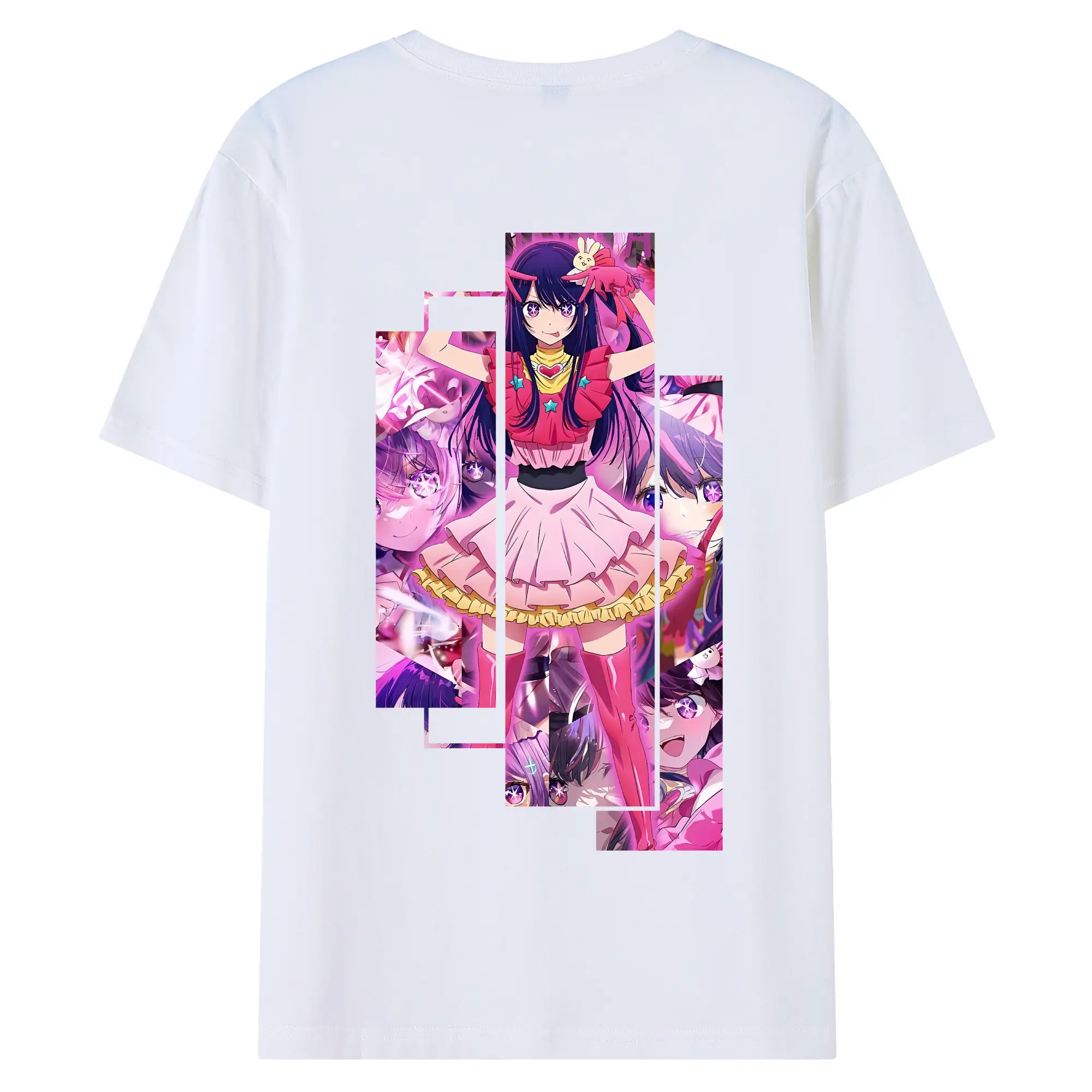 推しの子 グッズ,星野アイ - 綿100％ 半袖Tシャツ ・ バックプリント ・ 快適 通気性 ・ 日常使い 散歩 スポーツ用