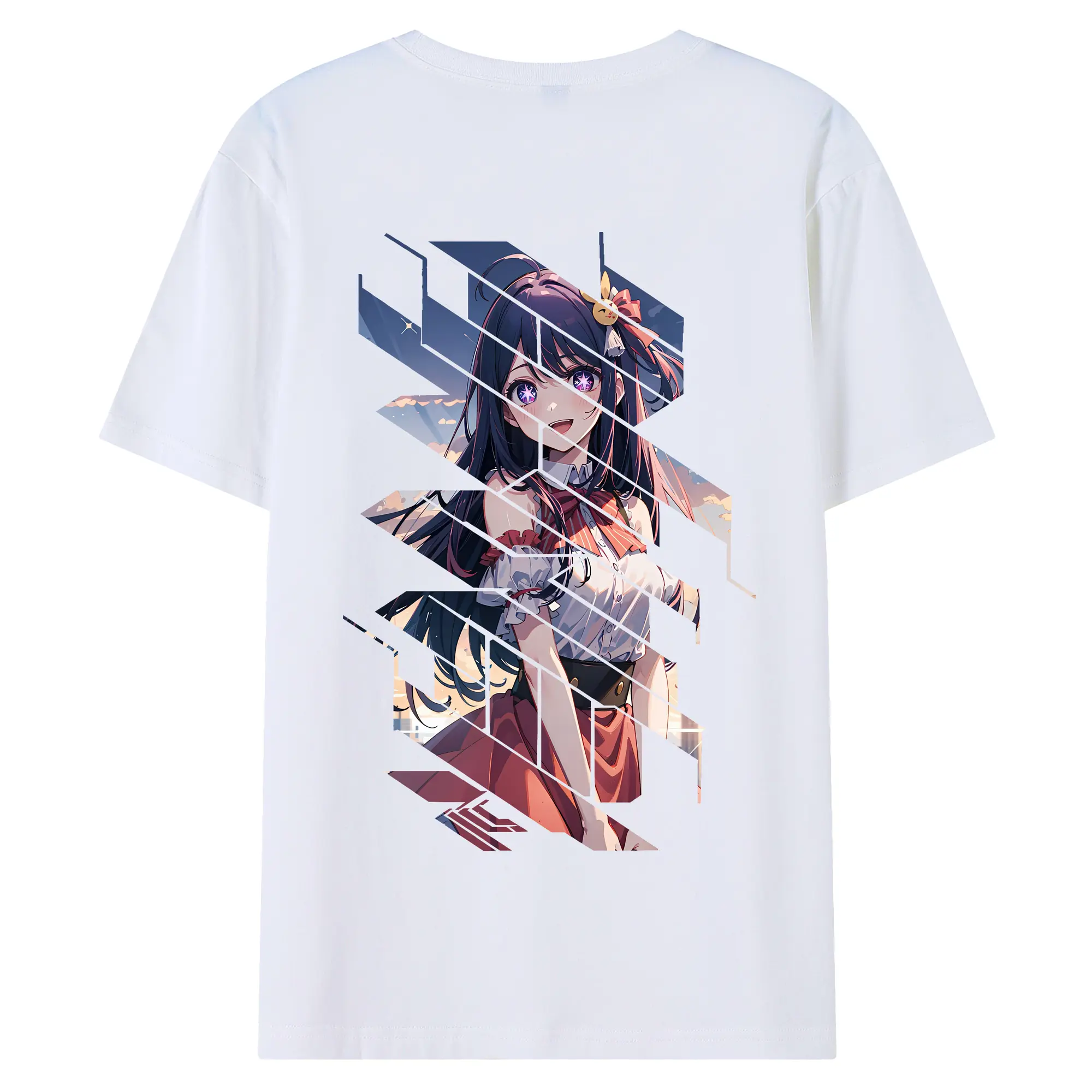 推しの子 グッズ,星野アイ - 綿100％ 半袖Tシャツ ・ バックプリント ・ 快適 通気性 ・ 日常使い 散歩 スポーツ用