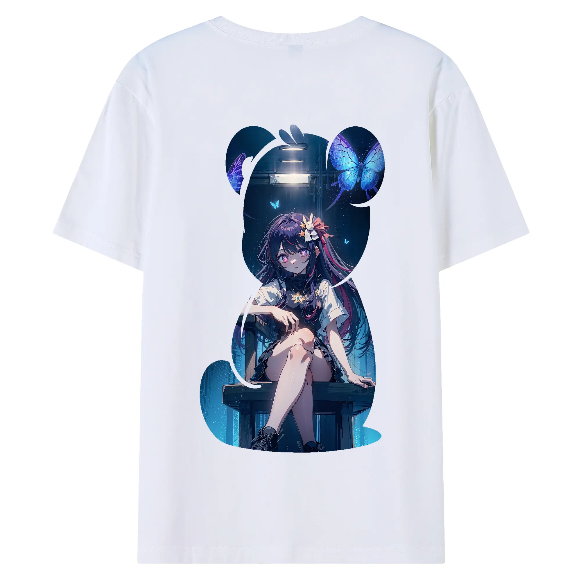 推しの子 グッズ,星野アイ - 綿100％ 半袖Tシャツ ・ バックプリント ・ 快適 通気性 ・ 日常使い 散歩 スポーツ用