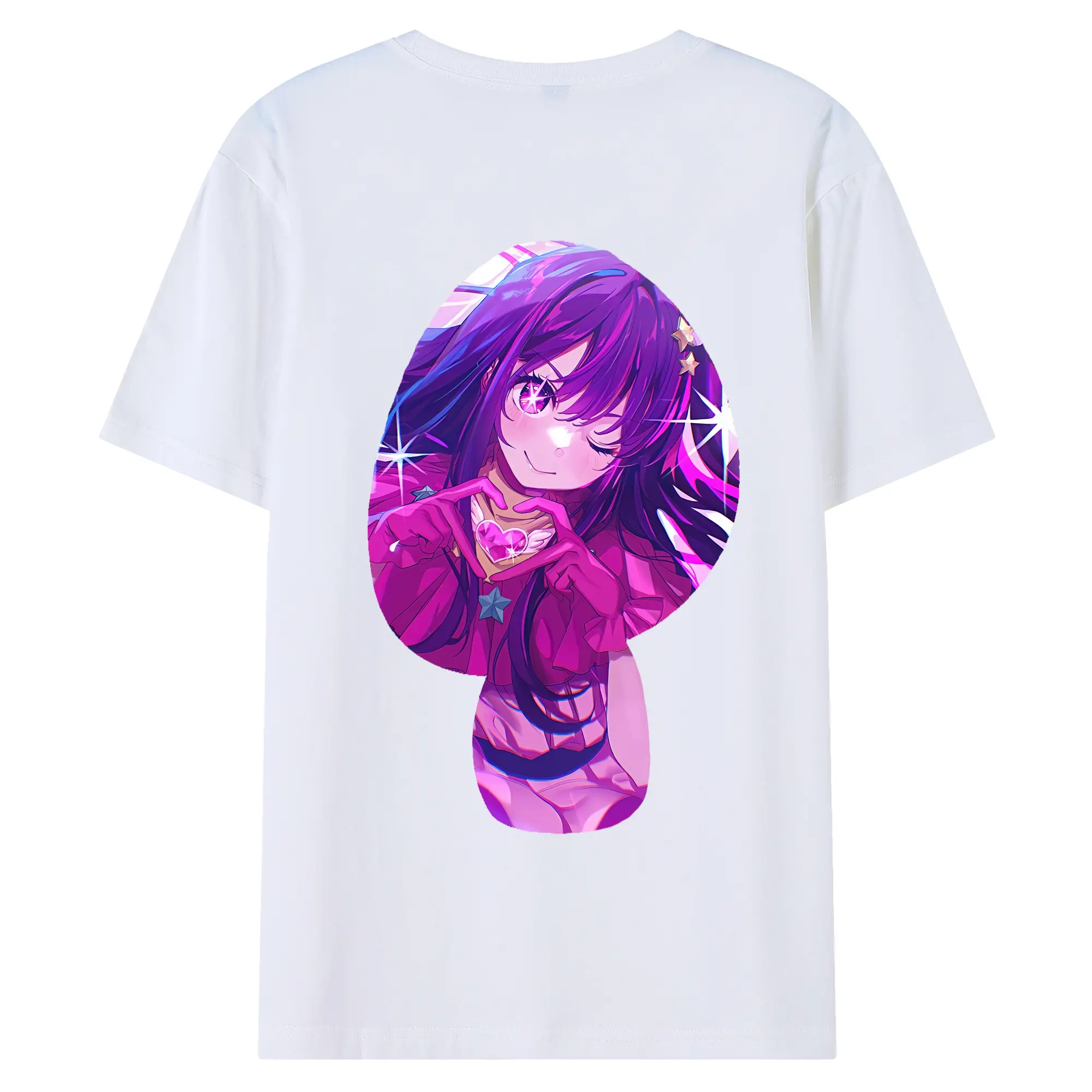 推しの子 グッズ,星野アイ - 綿100％ 半袖Tシャツ ・ バックプリント ・ 快適 通気性 ・ 日常使い 散歩 スポーツ用