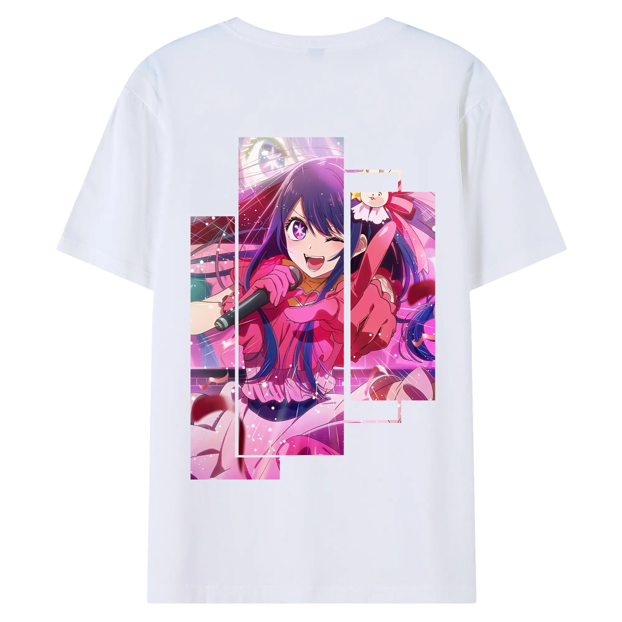 推しの子 グッズ,星野アイ - 綿100％ 半袖Tシャツ ・ バックプリント ・ 快適 通気性 ・ 日常使い 散歩 スポーツ用