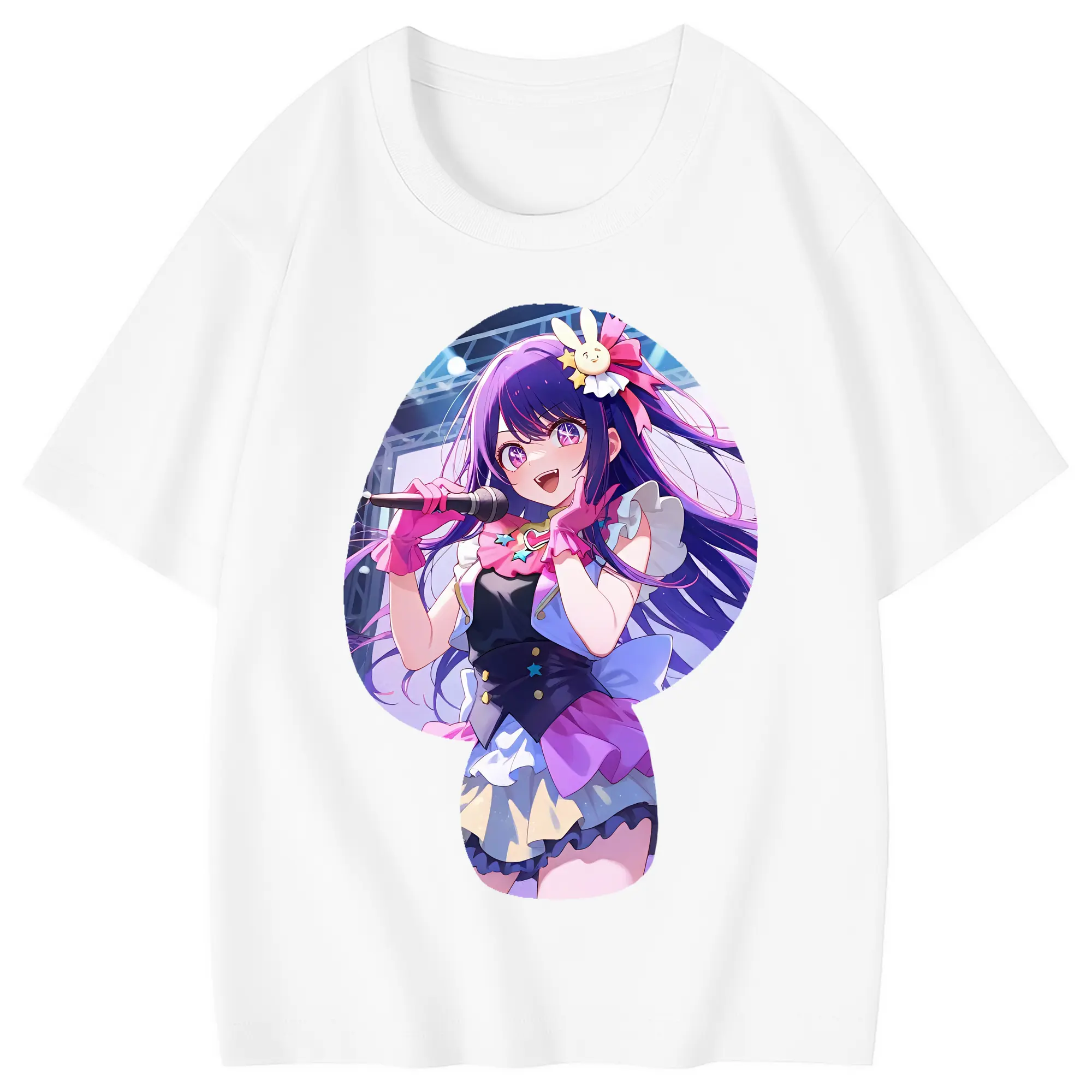 推しの子 グッズ,星野アイ - 綿100％ キッズTシャツ ・ フロントプリント ・ 快適 通気性 ・ スポーツ カジュアル 散歩用