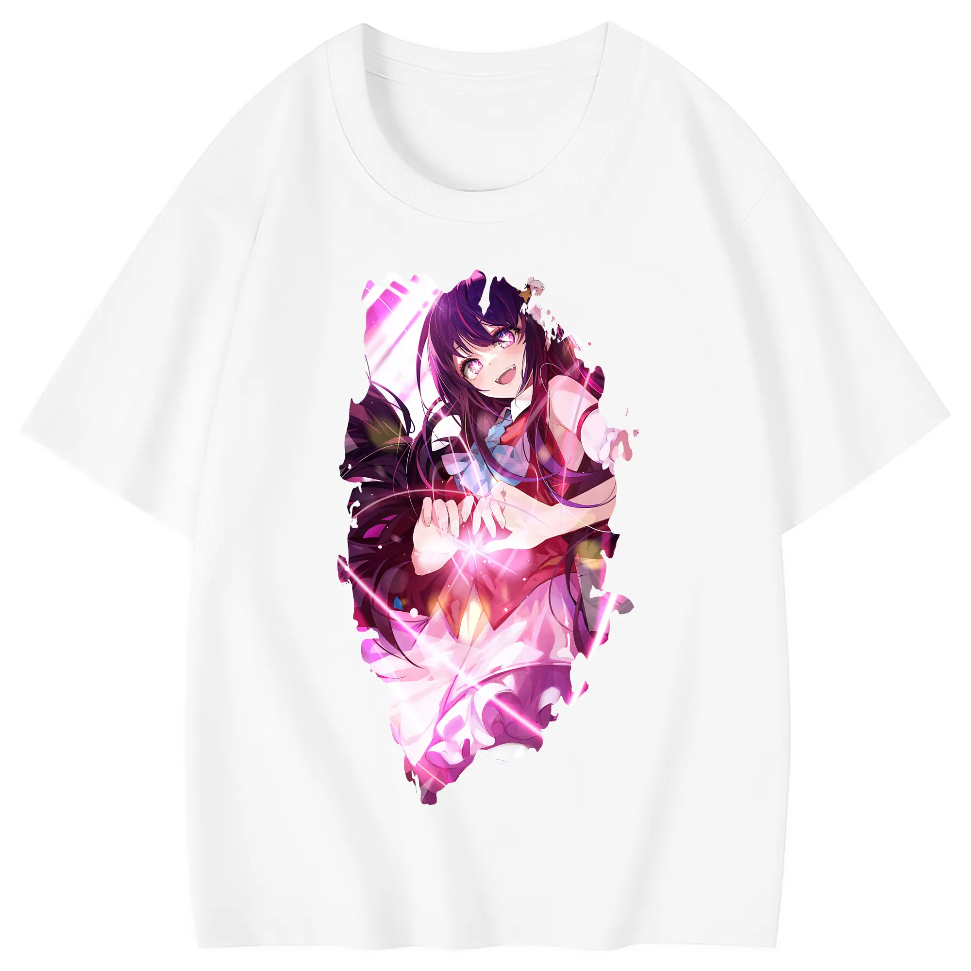 推しの子 グッズ,星野アイ - 綿100％ キッズTシャツ ・ フロントプリント ・ 快適 通気性 ・ スポーツ カジュアル 散歩用