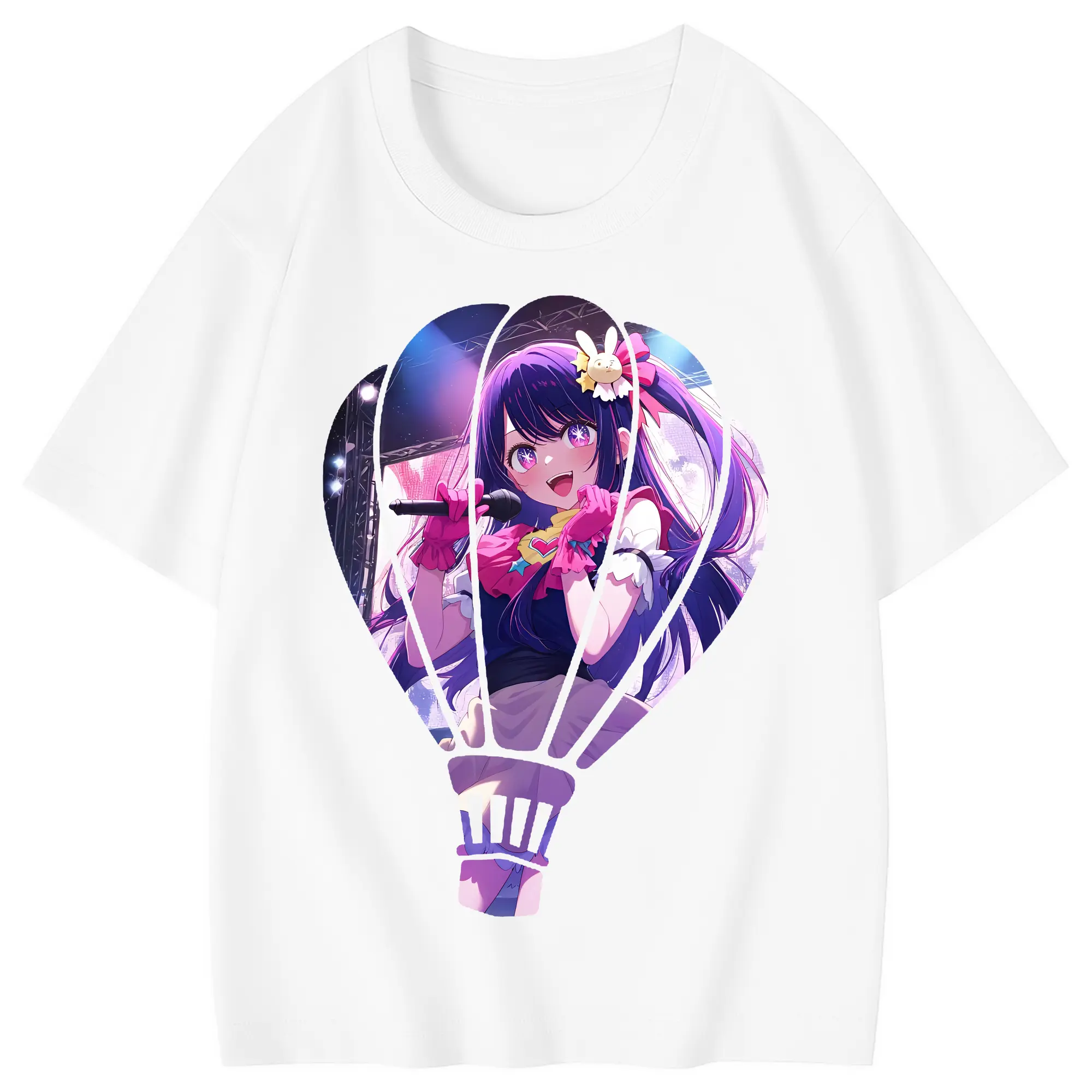 推しの子 グッズ,星野アイ - 綿100％ キッズTシャツ ・ フロントプリント ・ 快適 通気性 ・ スポーツ カジュアル 散歩用