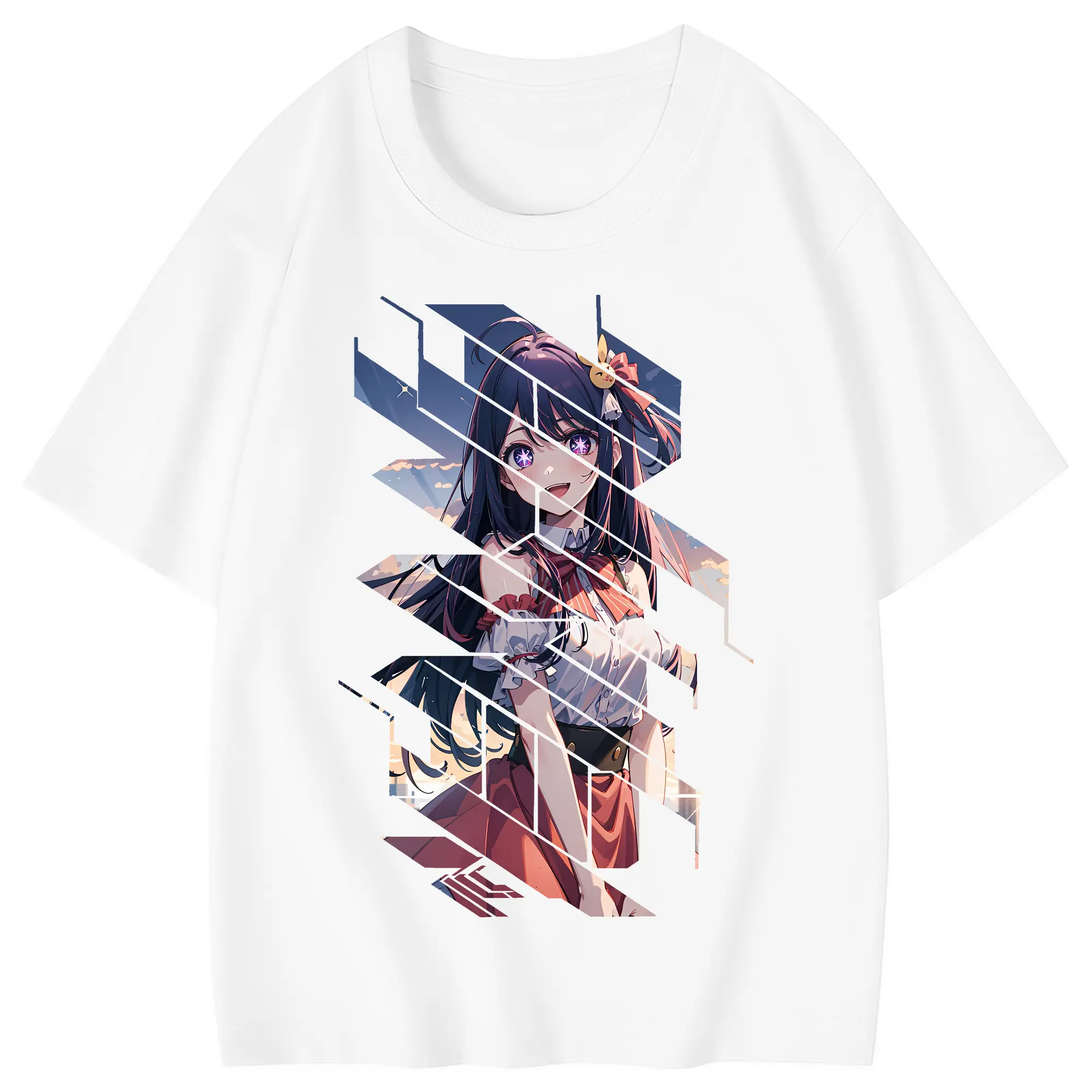 推しの子 グッズ,星野アイ - 綿100％ キッズTシャツ ・ フロントプリント ・ 快適 通気性 ・ スポーツ カジュアル 散歩用