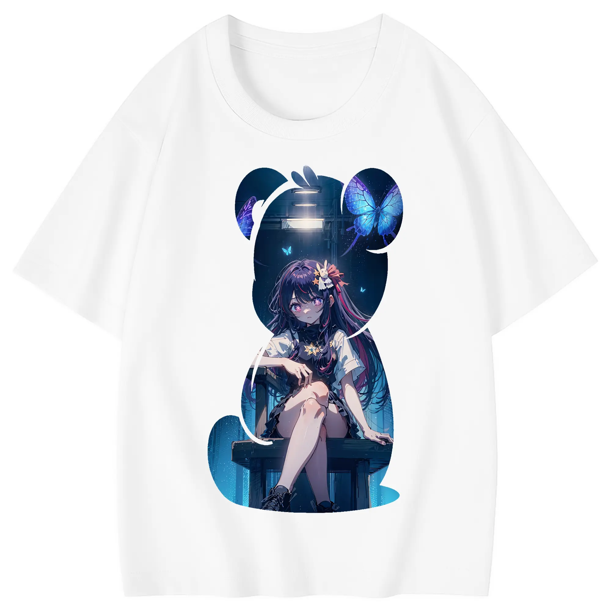 推しの子 グッズ,星野アイ - 綿100％ キッズTシャツ ・ フロントプリント ・ 快適 通気性 ・ スポーツ カジュアル 散歩用