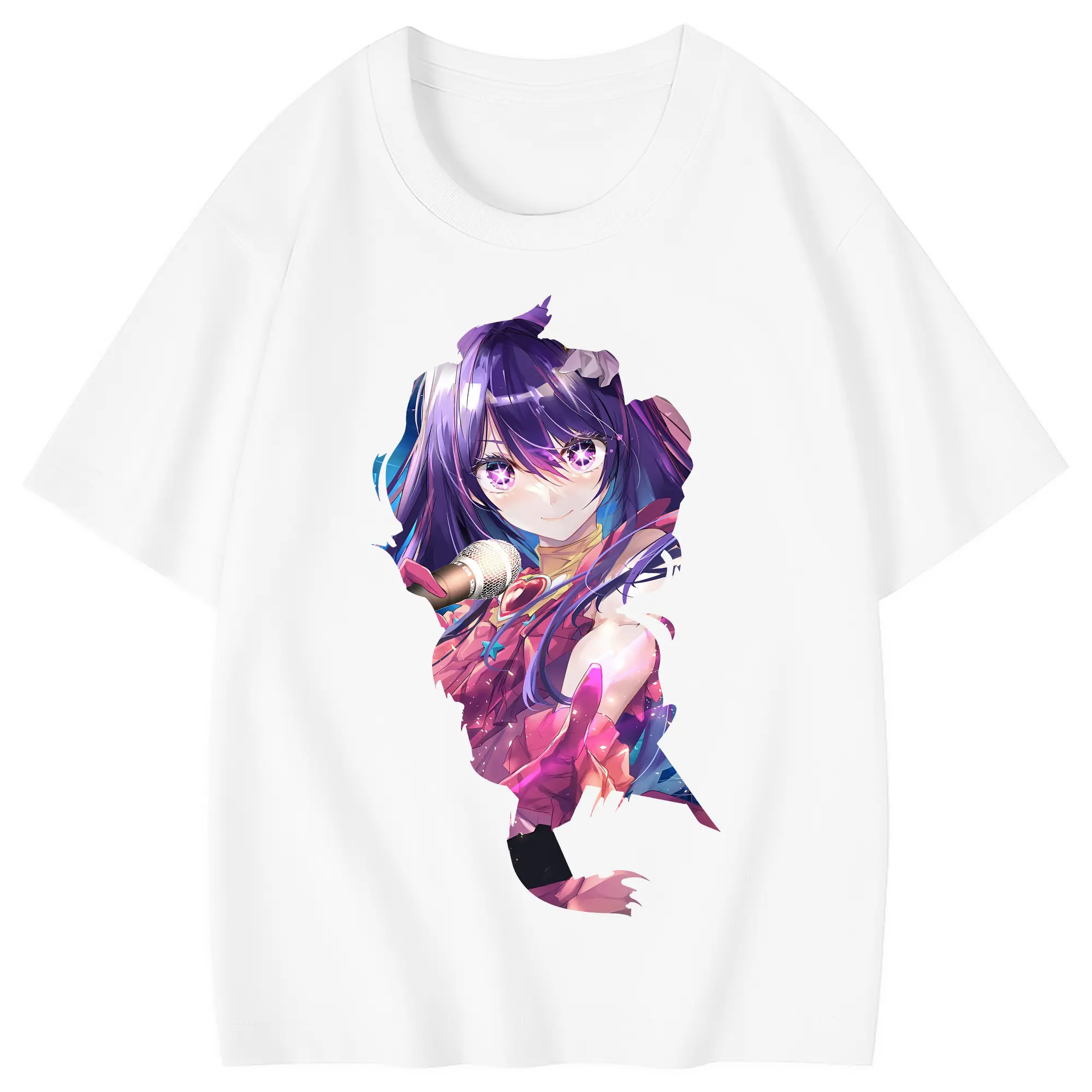 推しの子 グッズ,星野アイ - 綿100％ キッズTシャツ ・ フロントプリント ・ 快適 通気性 ・ スポーツ カジュアル 散歩用