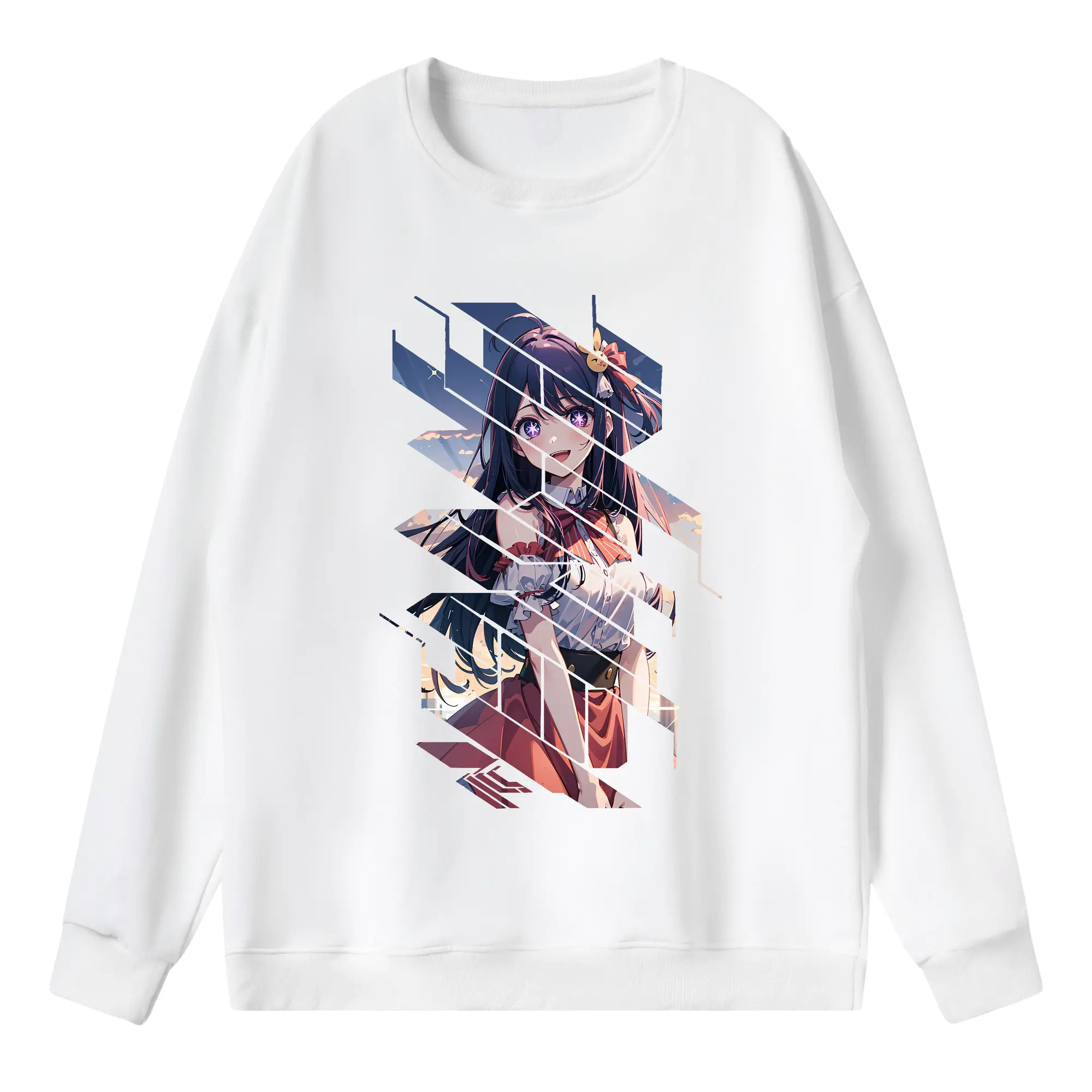 推しの子 グッズ,星野アイ - 薄手 クルーネック スウェット 裏毛260g · ポリエステル 春秋向け カジュアル 男女兼用 · トレーナー デイリー スポーツ 散歩に最適