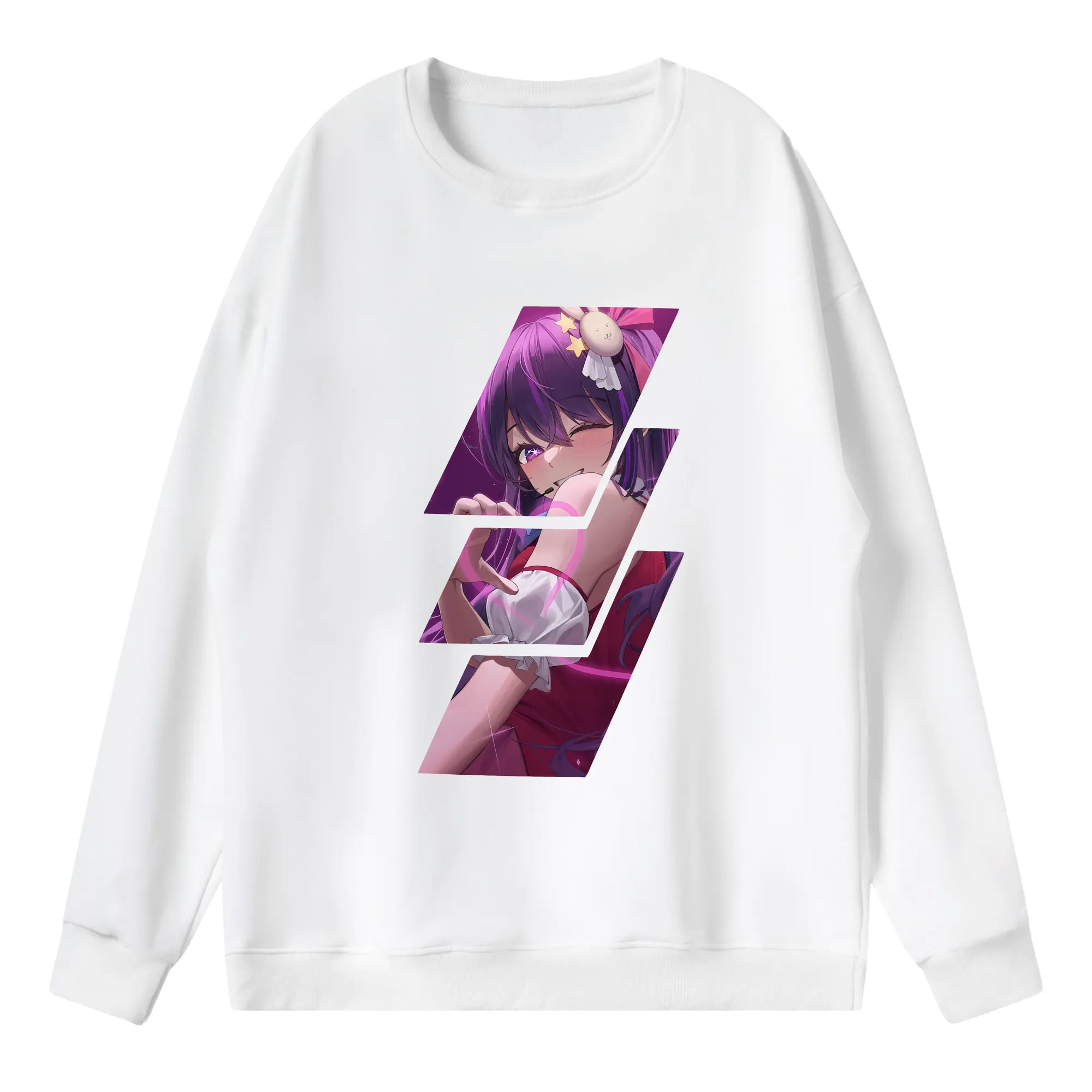 推しの子 グッズ,星野アイ - 薄手 クルーネック スウェット 裏毛260g · ポリエステル 春秋向け カジュアル 男女兼用 · トレーナー デイリー スポーツ 散歩に最適