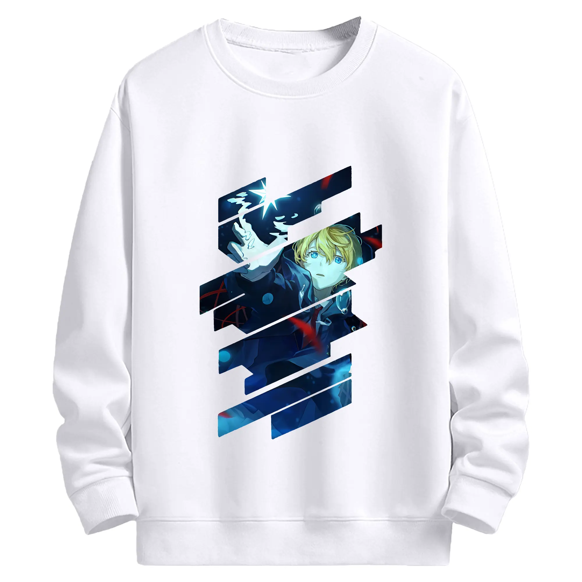 推しの子 グッズ,星野アクア - 高品質 クルーネック スウェット ・ コットン59％ ポリエステル41％ ・ ユニセックス 長袖 トレーナー ・ カジュアル デイリー スポーツ 散歩用