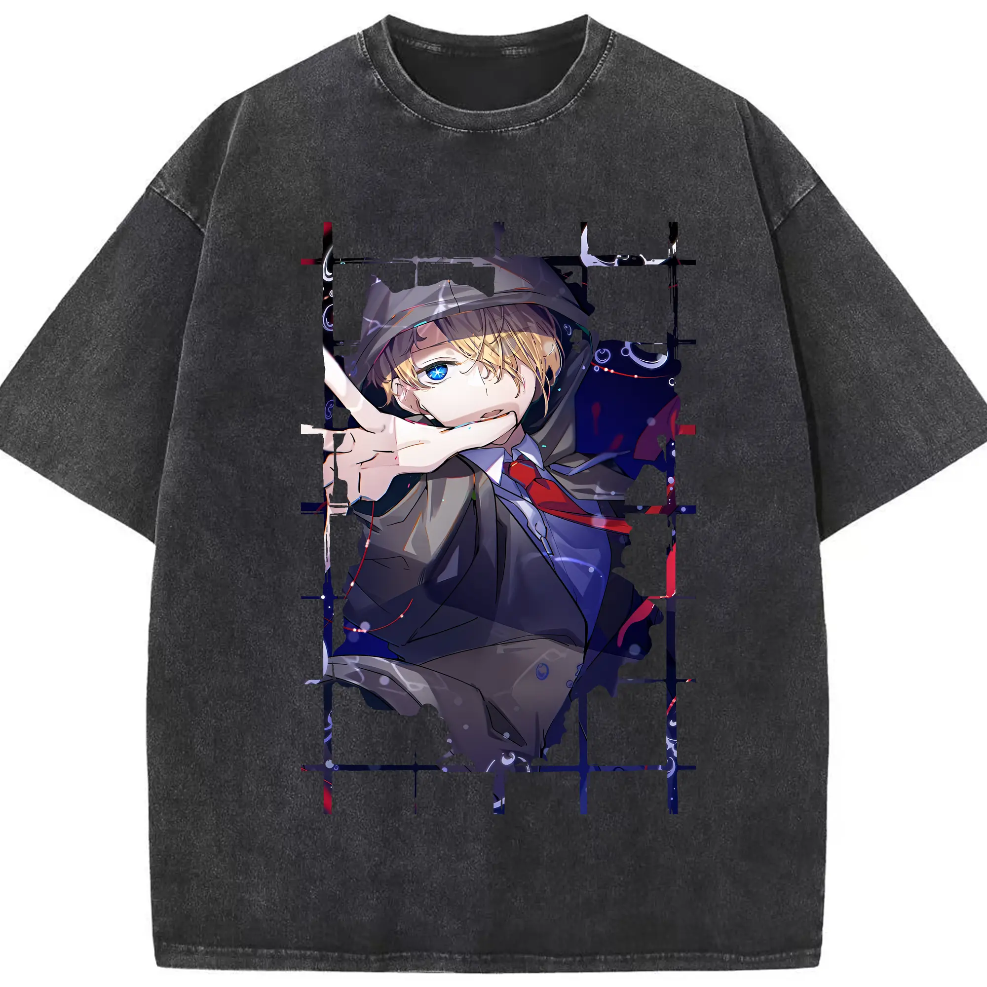 推しの子 グッズ,星野アクア - 綿100％ ヴィンテージ風 半袖Tシャツ ・ フロントプリント ・ 柔らか肌触り ・ 通気性 快適 ・ スポーツ カジュアル 外出用