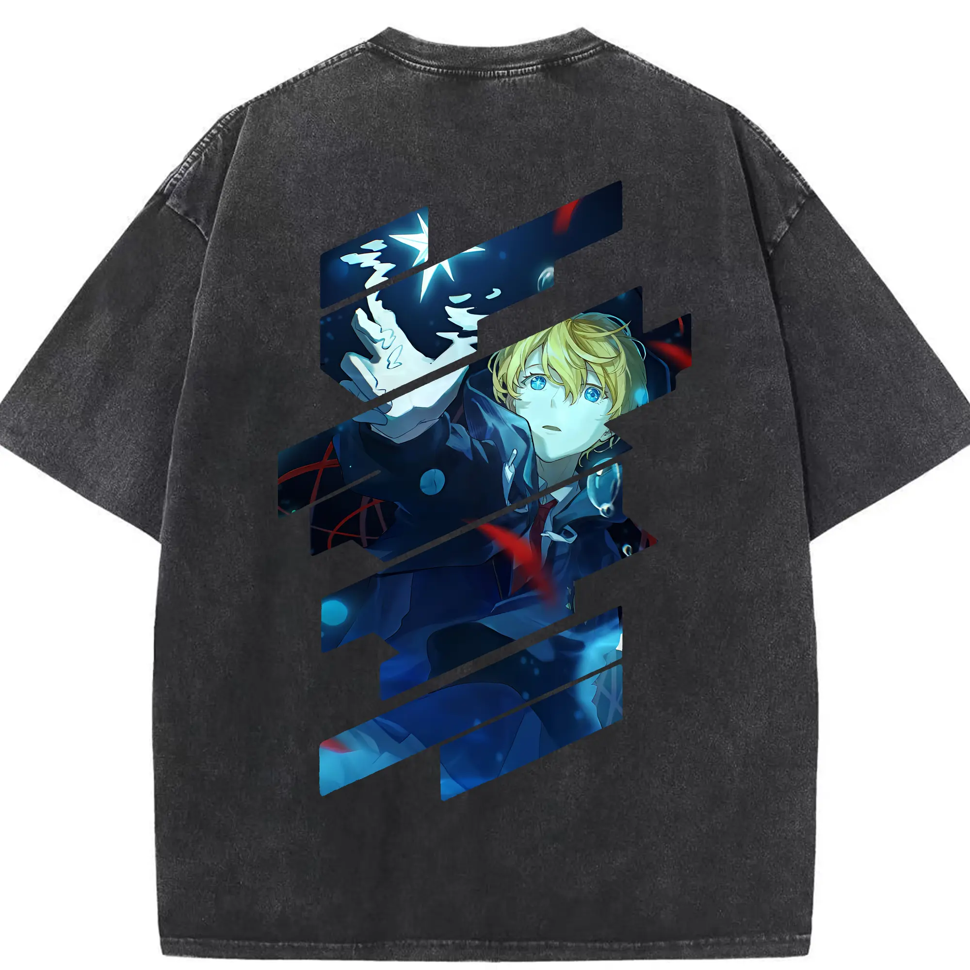 推しの子 グッズ,星野アクア - 綿100％ ヴィンテージ風 半袖Tシャツ ・ 背面プリント ・ 柔らか肌触り ・ 通気性 快適 ・ スポーツ カジュアル 外出用