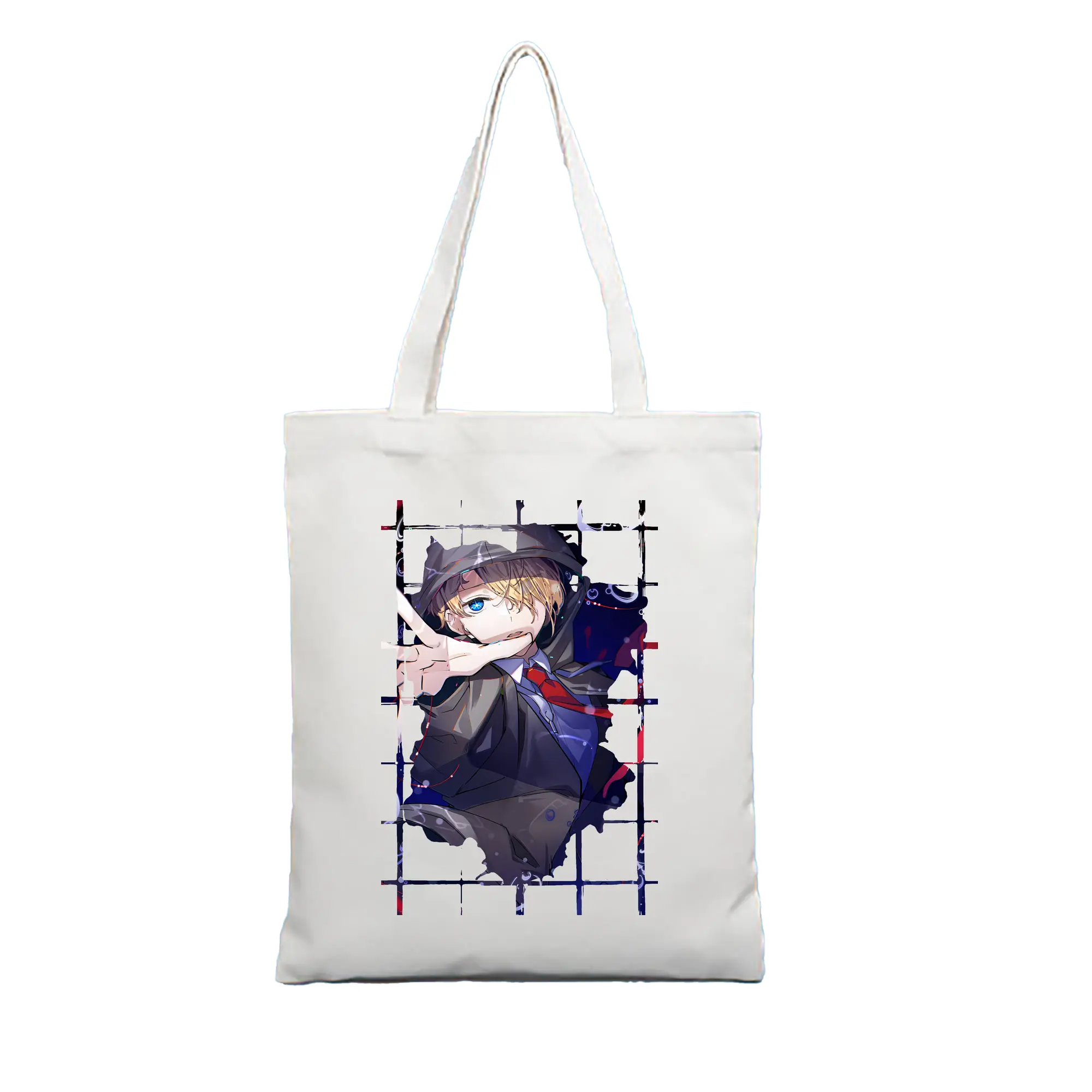 推しの子 グッズ,星野アクア - 縦型キャンバス手提げバッグ（トートバッグ） ・ キャンバス素材 ・ ショッピング用 ・ 軽量 丈夫 お手入れ簡単